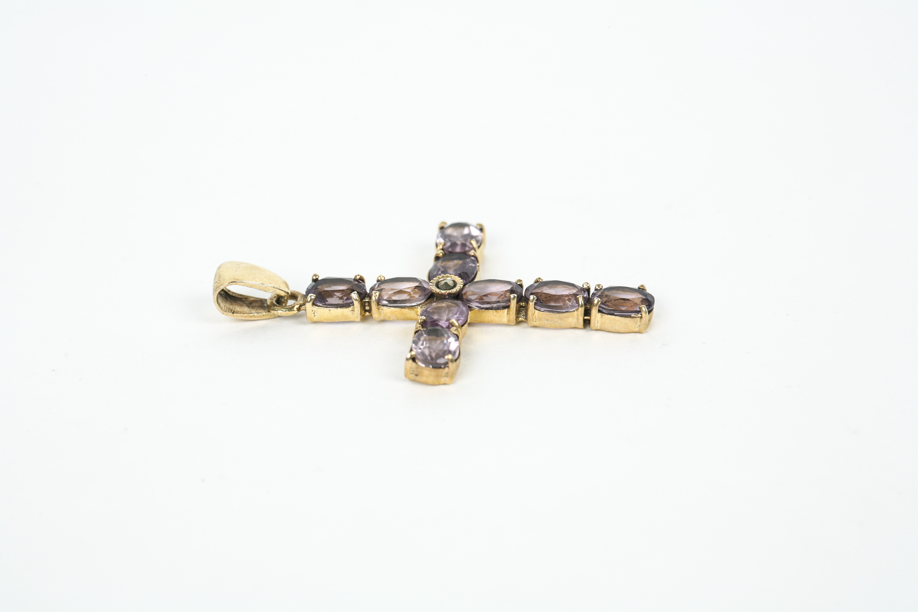 Vermeil Cross with Amethyst