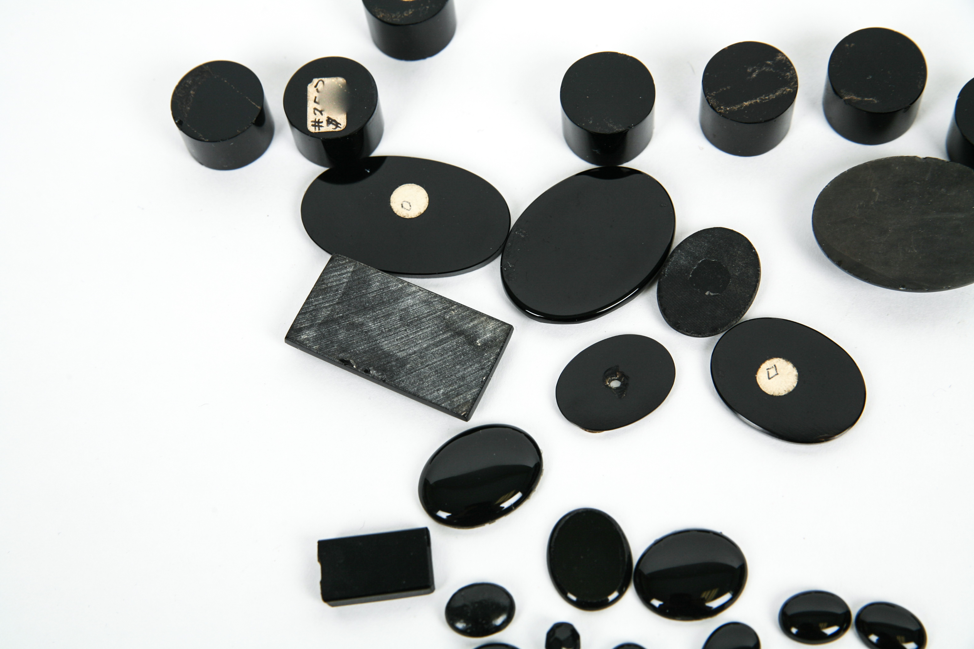 Black Onyx Cabochons and Pieces