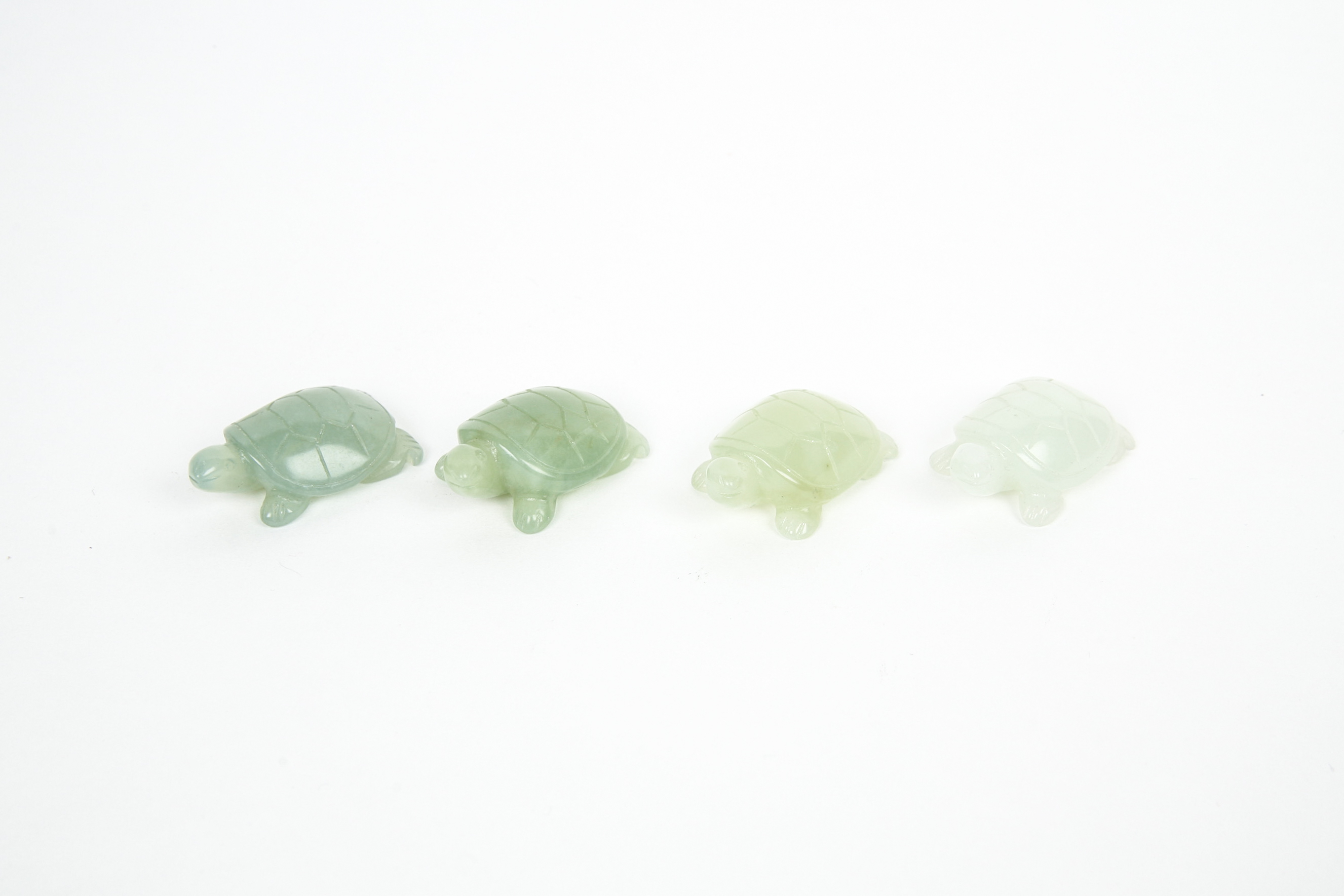Carved Chalcedony Turtles