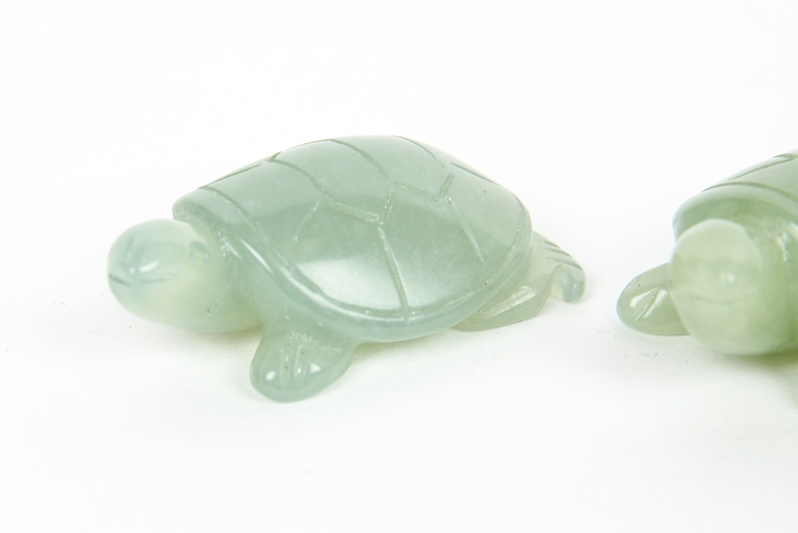 Carved Chalcedony Turtles