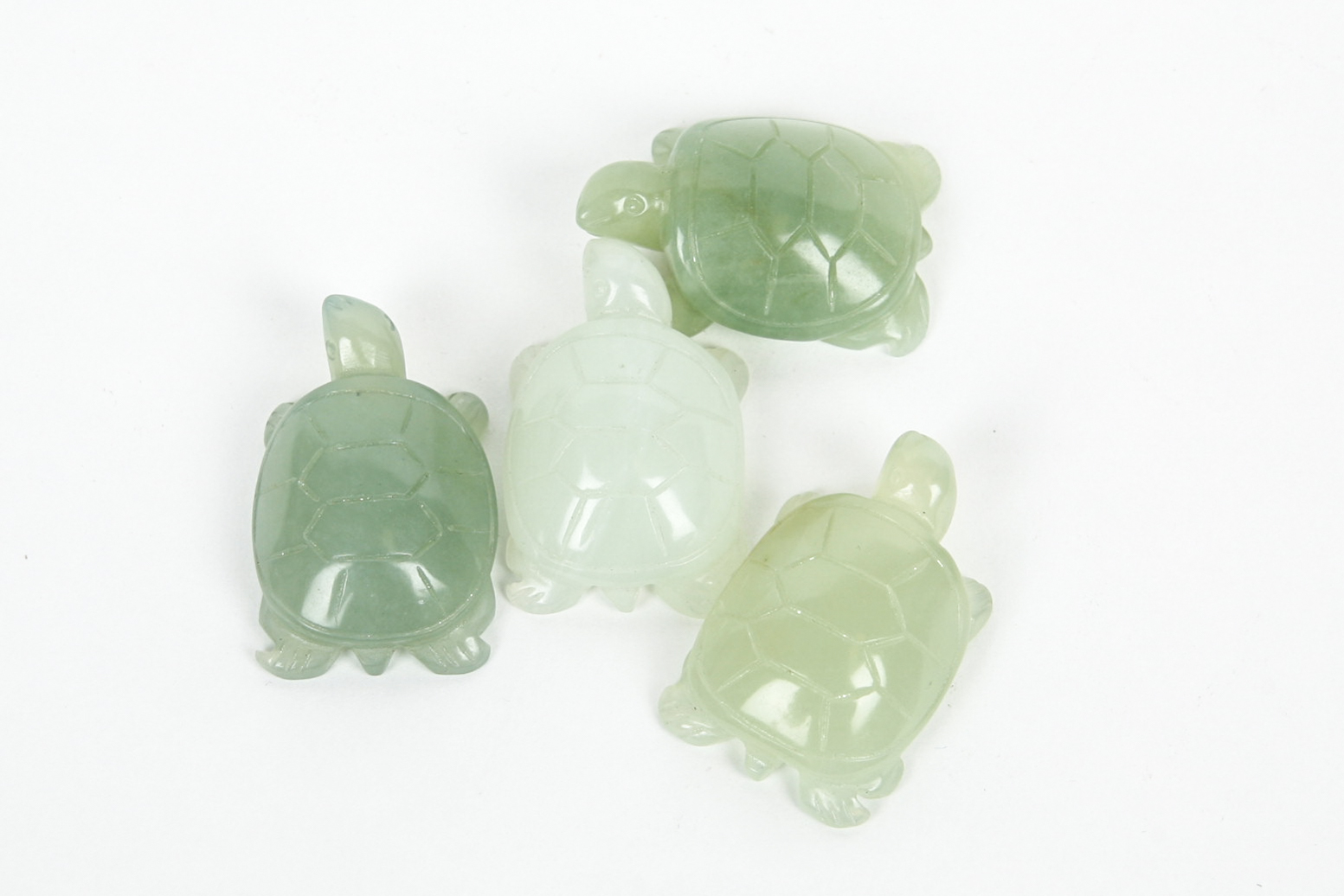 Carved Chalcedony Turtles
