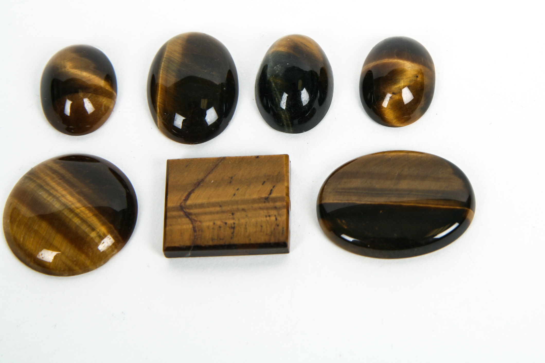 Tiger's Eye Cabochons and Pieces