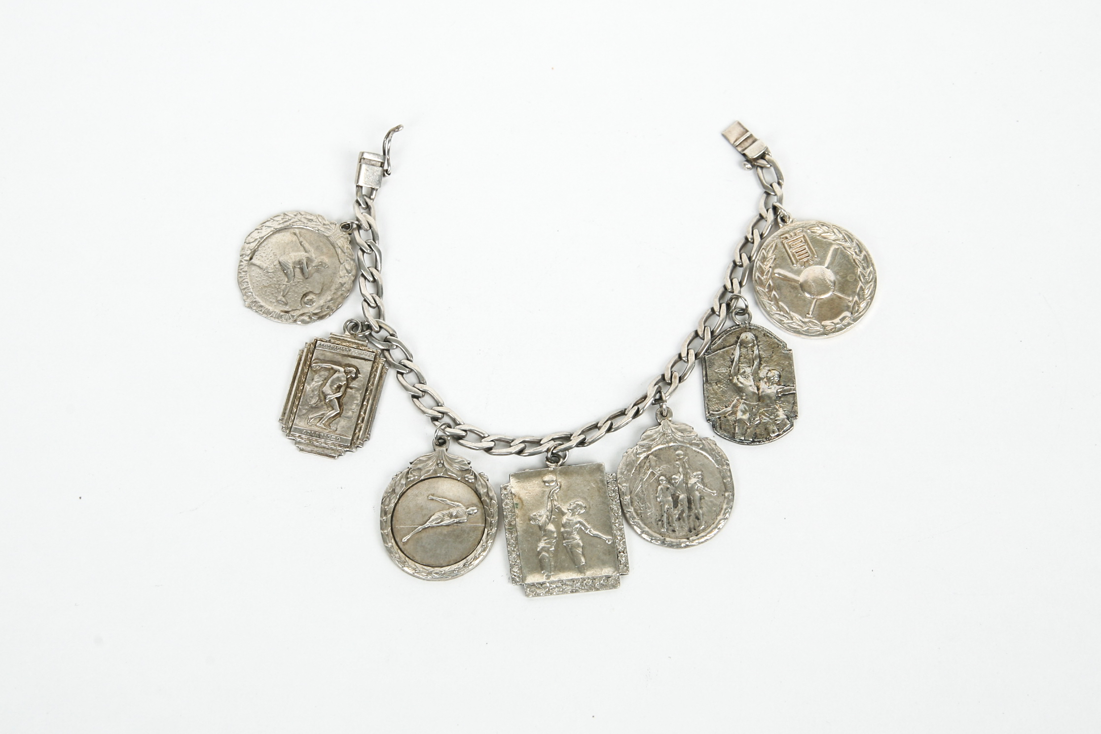 950 Silver Bracelet with Sport Medallions