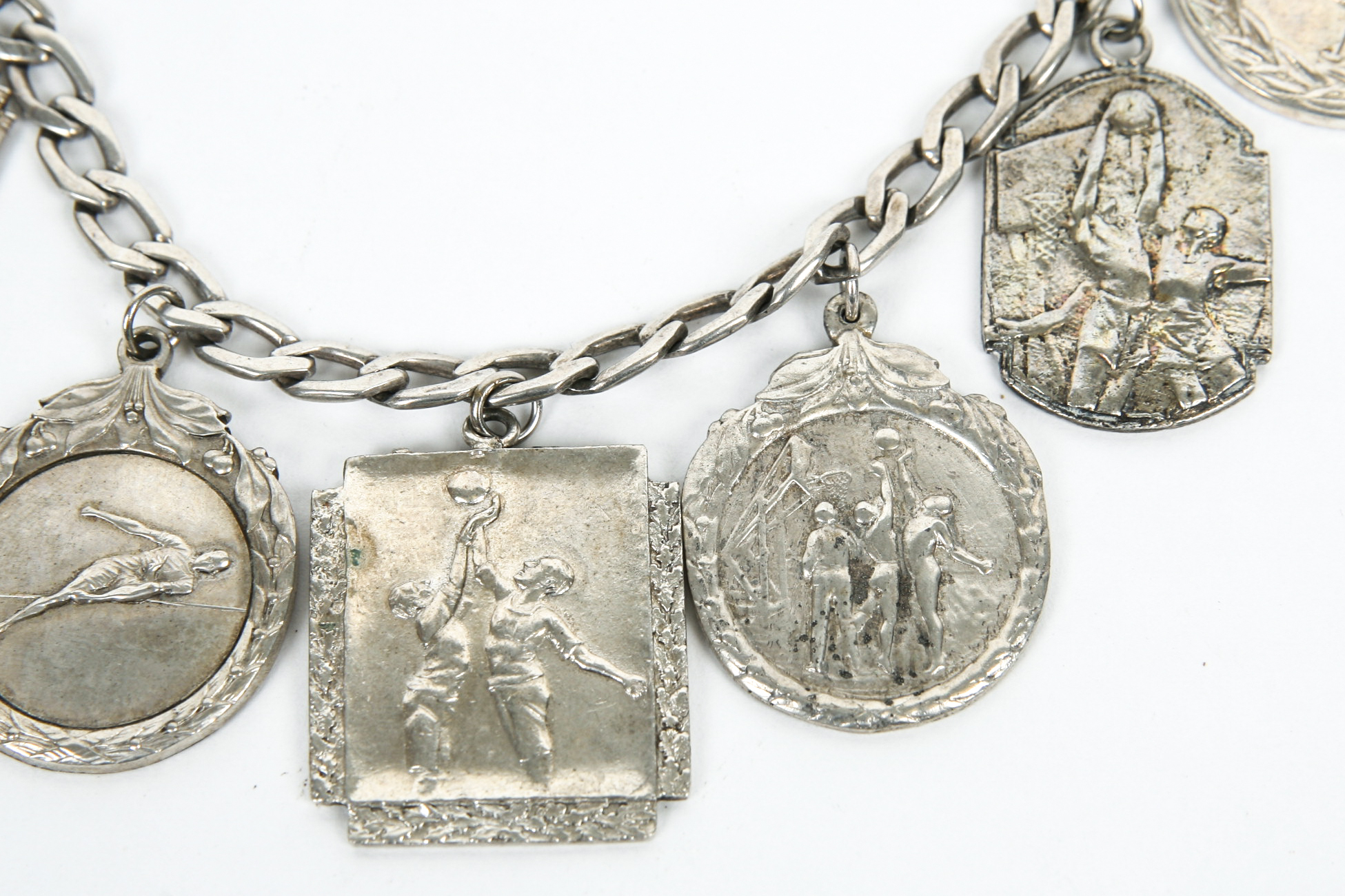 950 Silver Bracelet with Sport Medallions