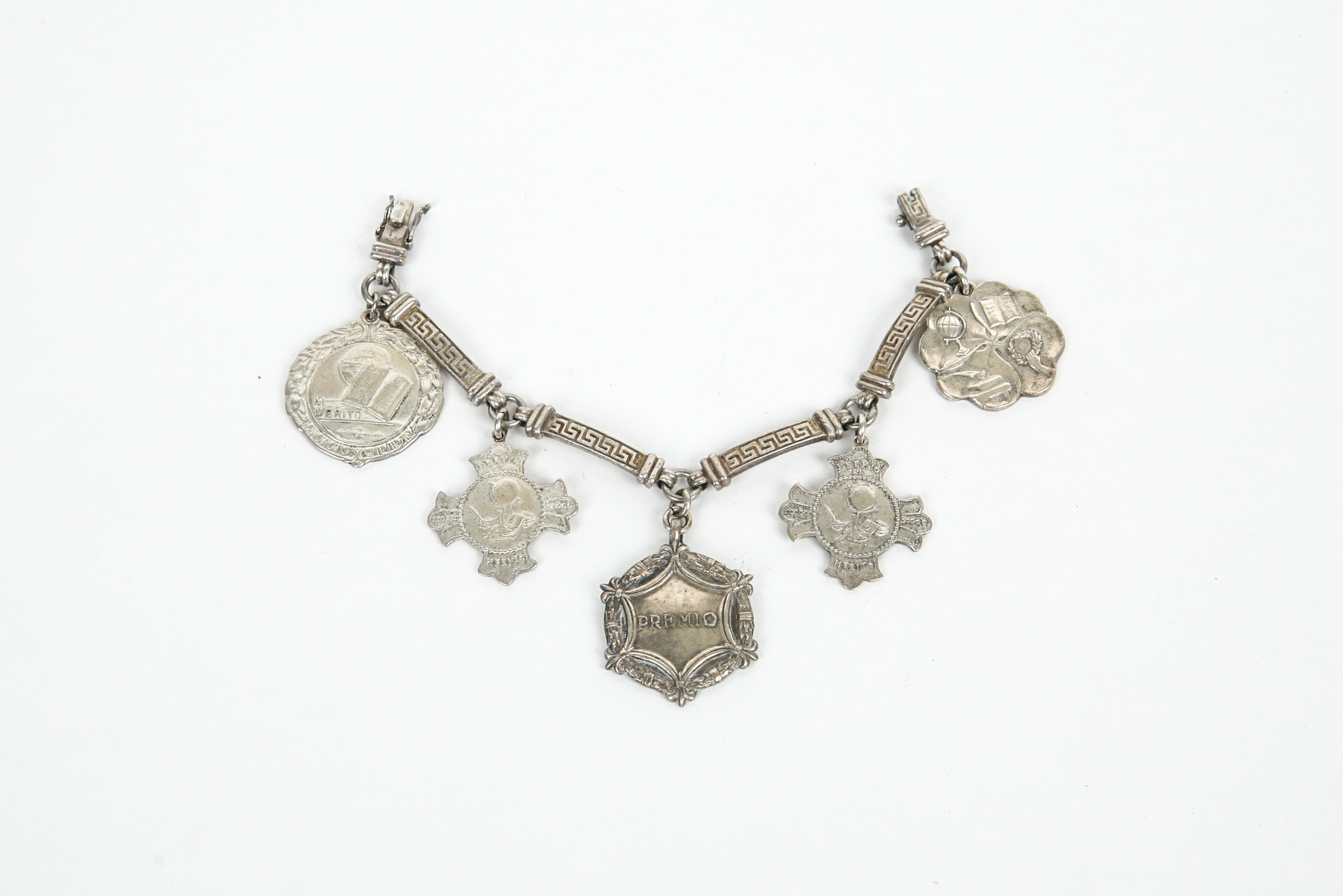 Silver Plated Bracelet with Medallions