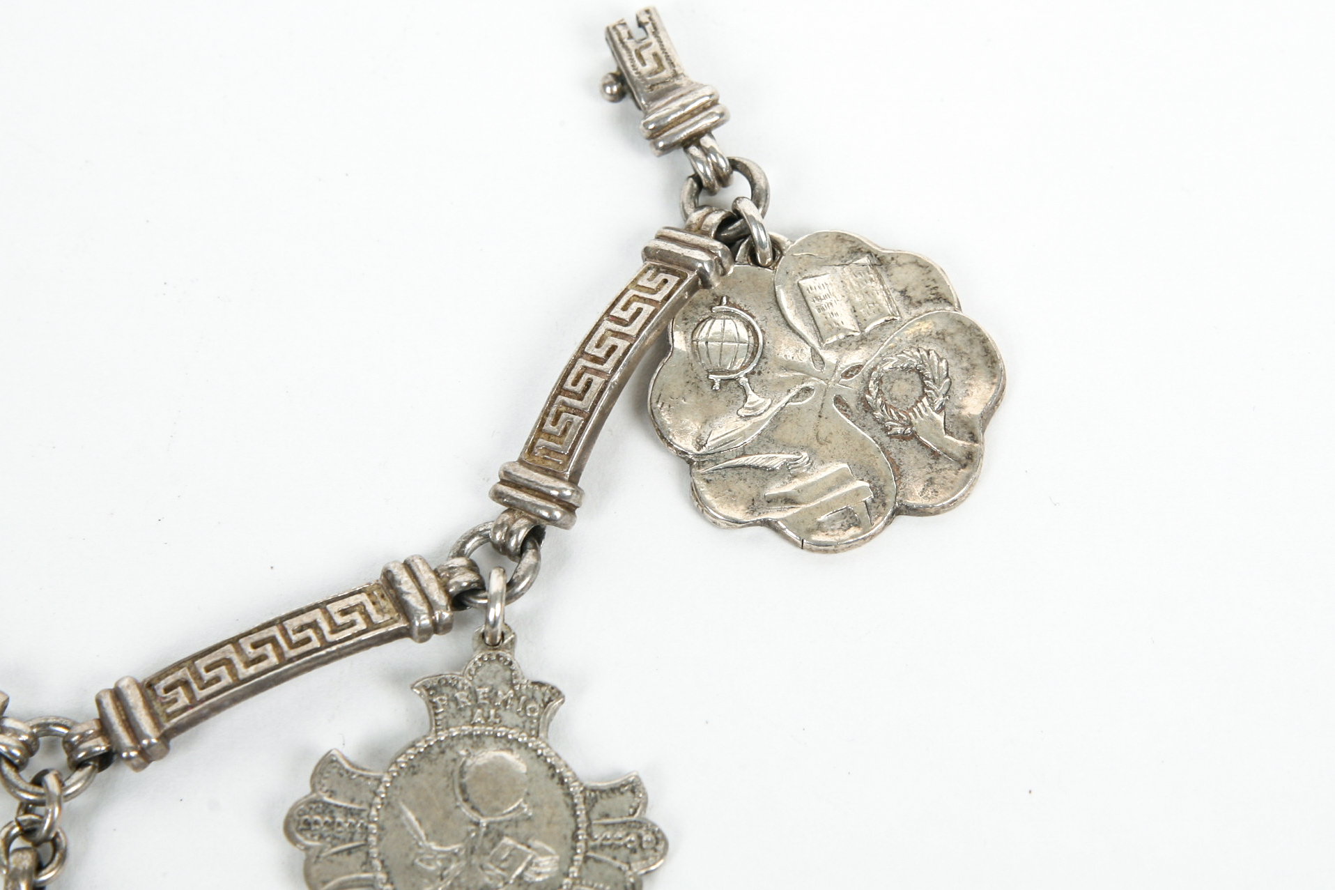 Silver Plated Bracelet with Medallions