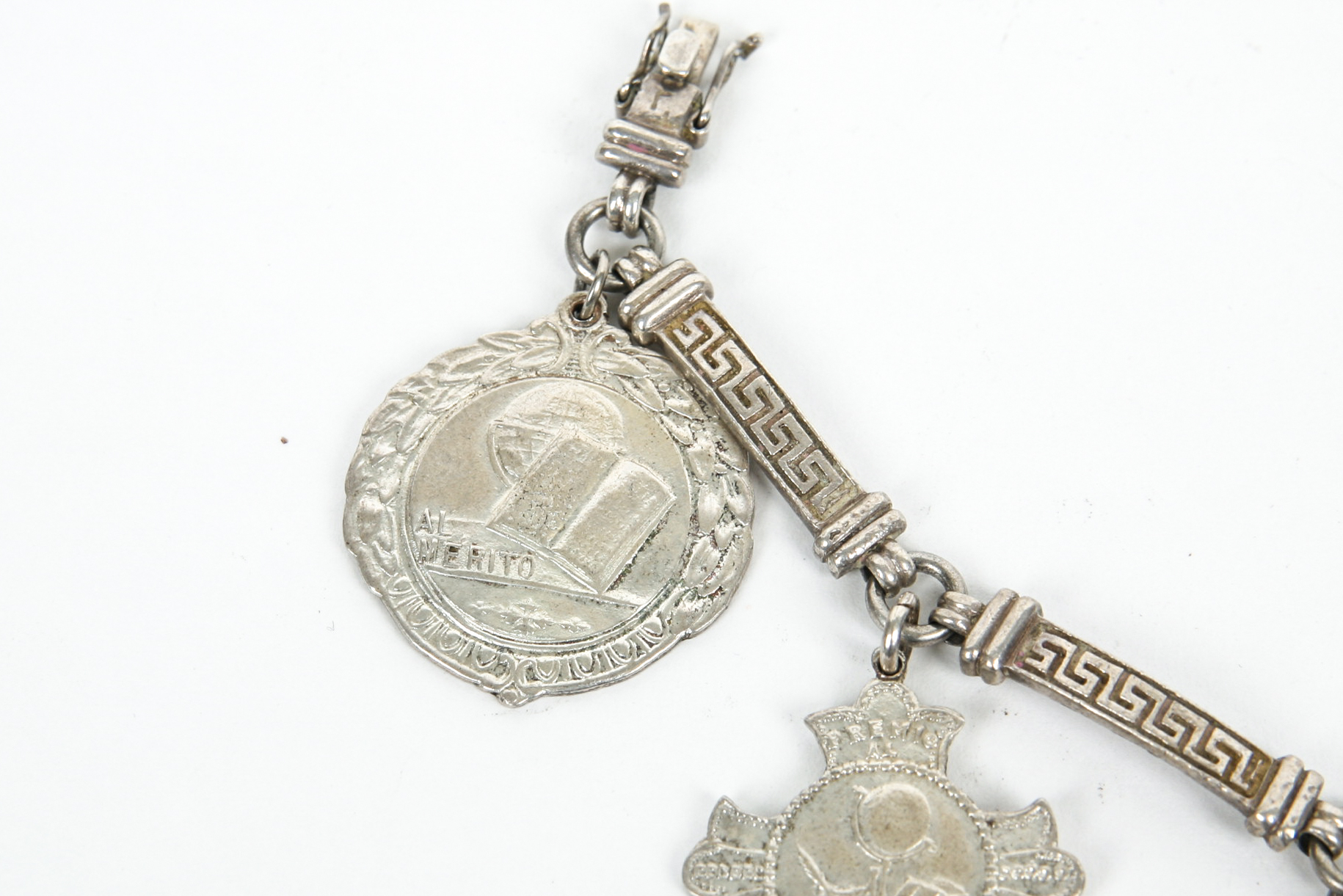 Silver Plated Bracelet with Medallions