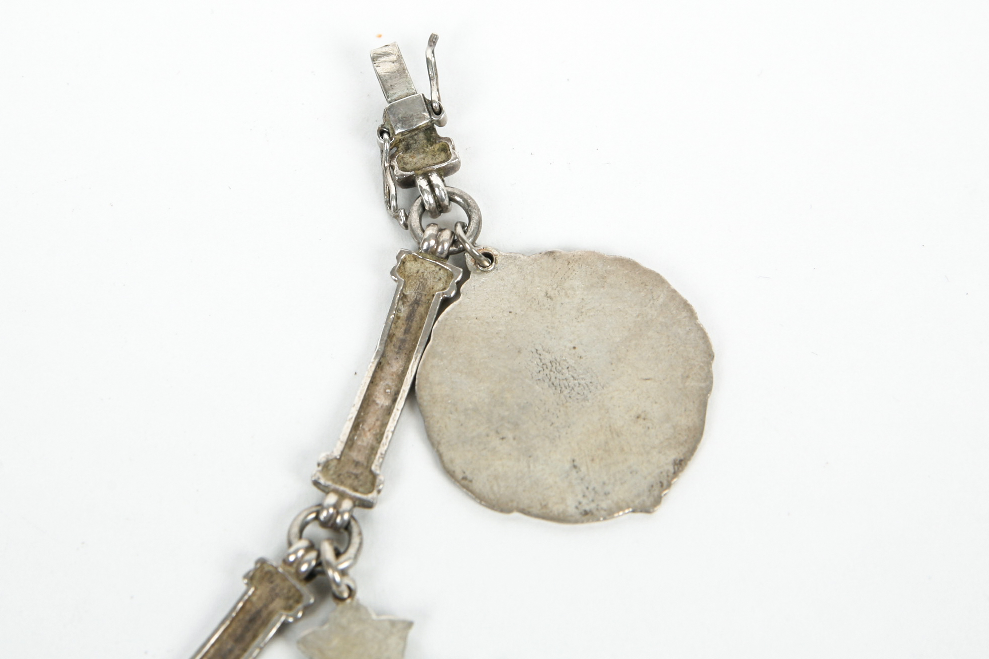 Silver Plated Bracelet with Medallions