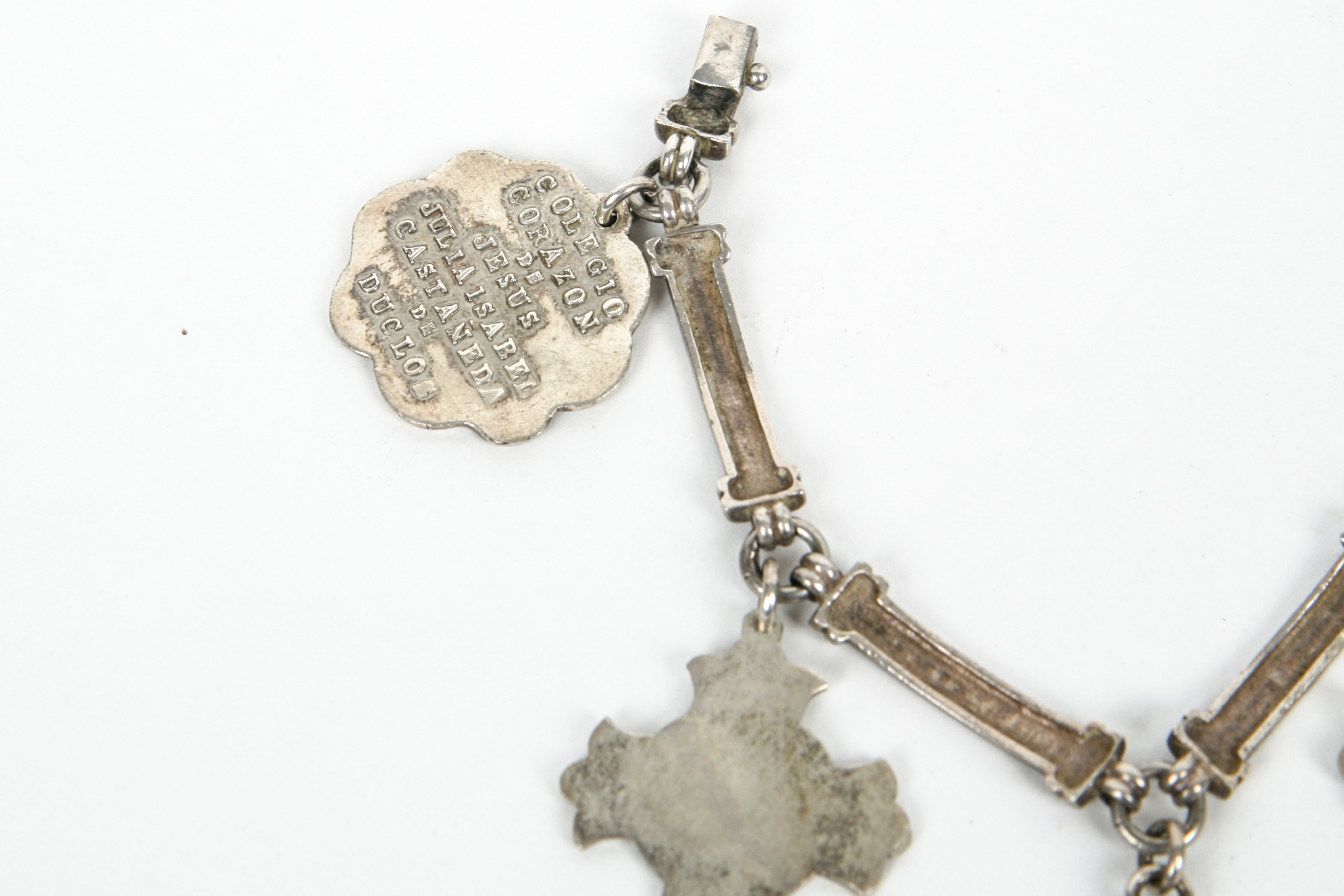 Silver Plated Bracelet with Medallions