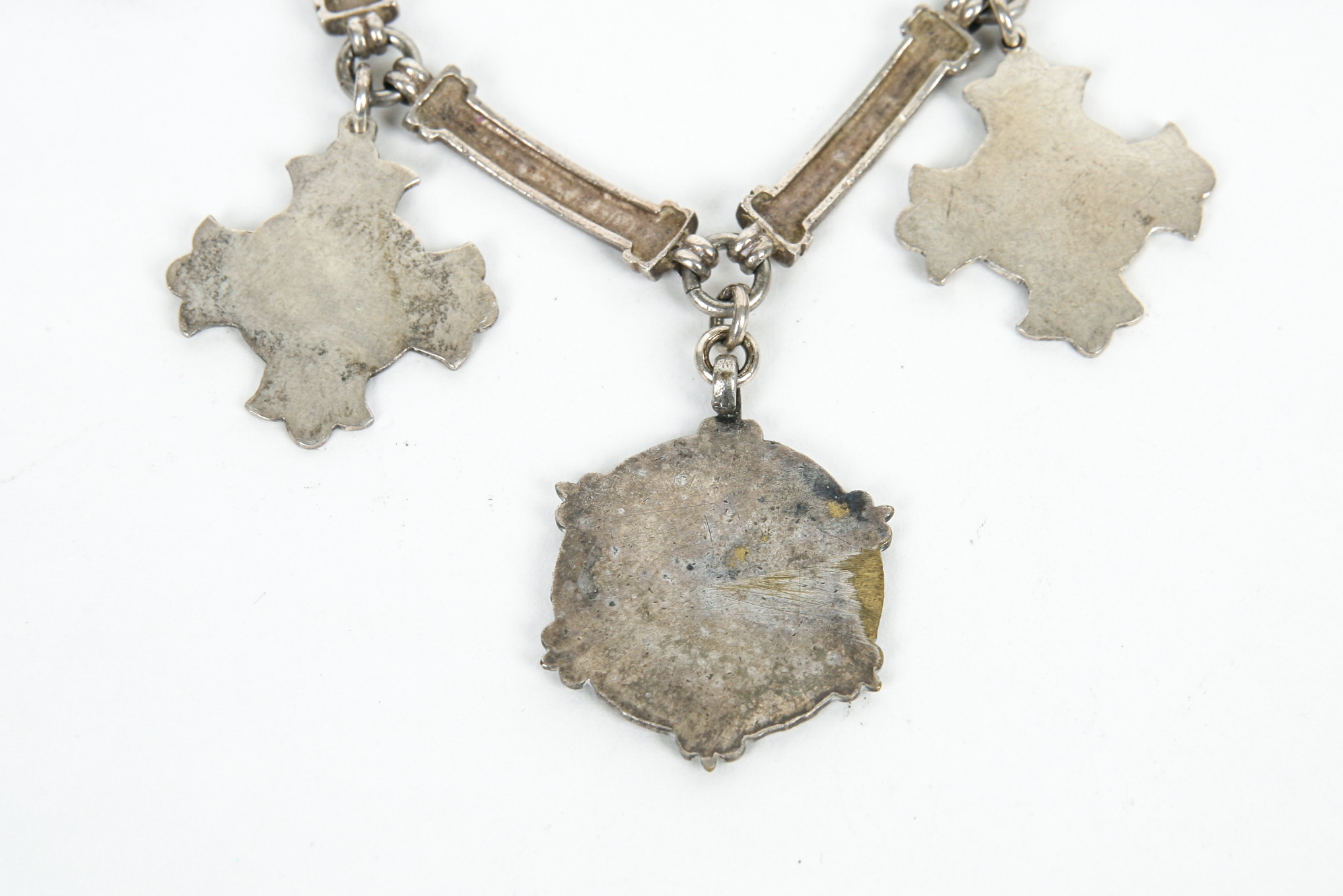 Silver Plated Bracelet with Medallions