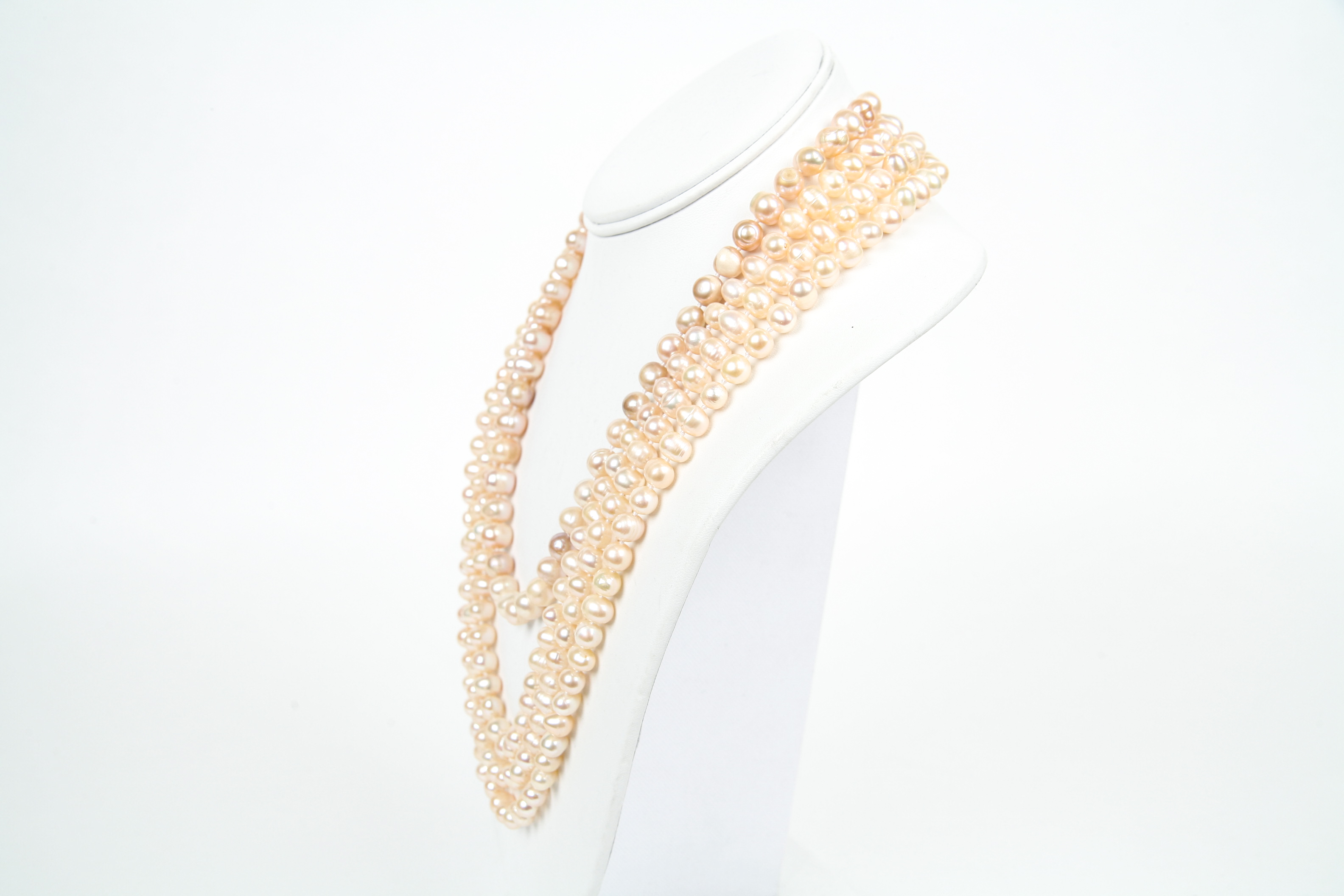 Multi-Strand Cultured Pearl Necklace with Sterling Silver Clasp