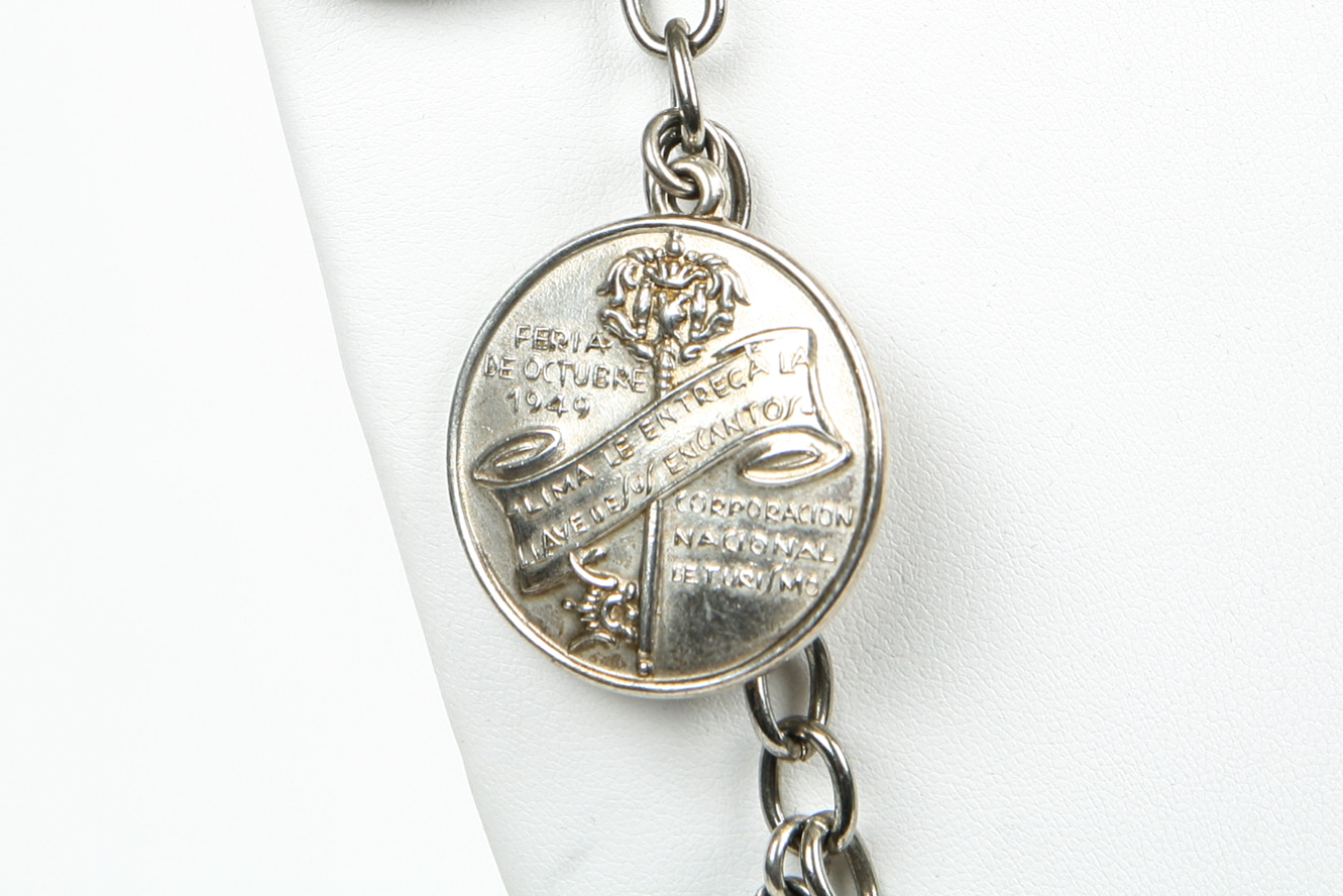 Silver Plated Chain with Religious Medallions
