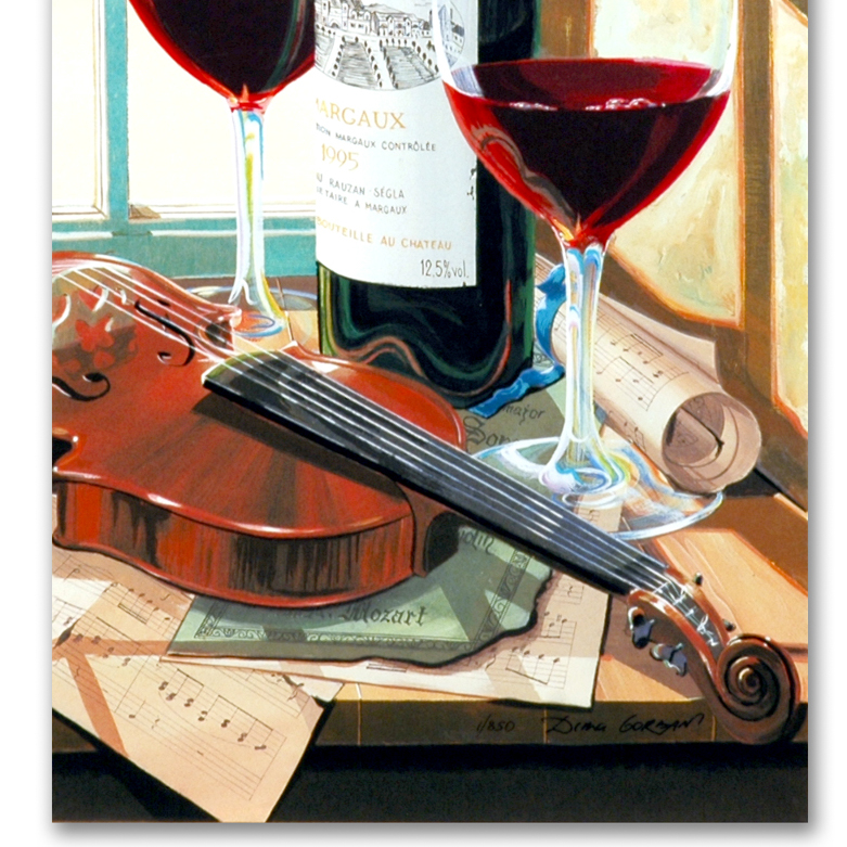 Dima Gorban Limited Edition Signed Serigraph "Violin"