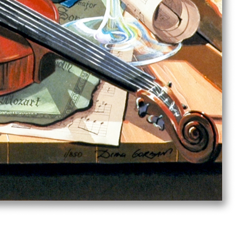 Dima Gorban Limited Edition Signed Serigraph "Violin"