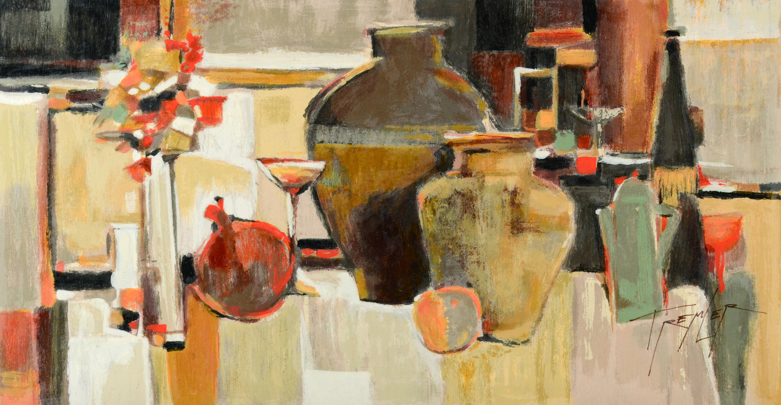 Yuri Tremeler Limited Edition Signed Serigraph on Wood Panel "Amphora"