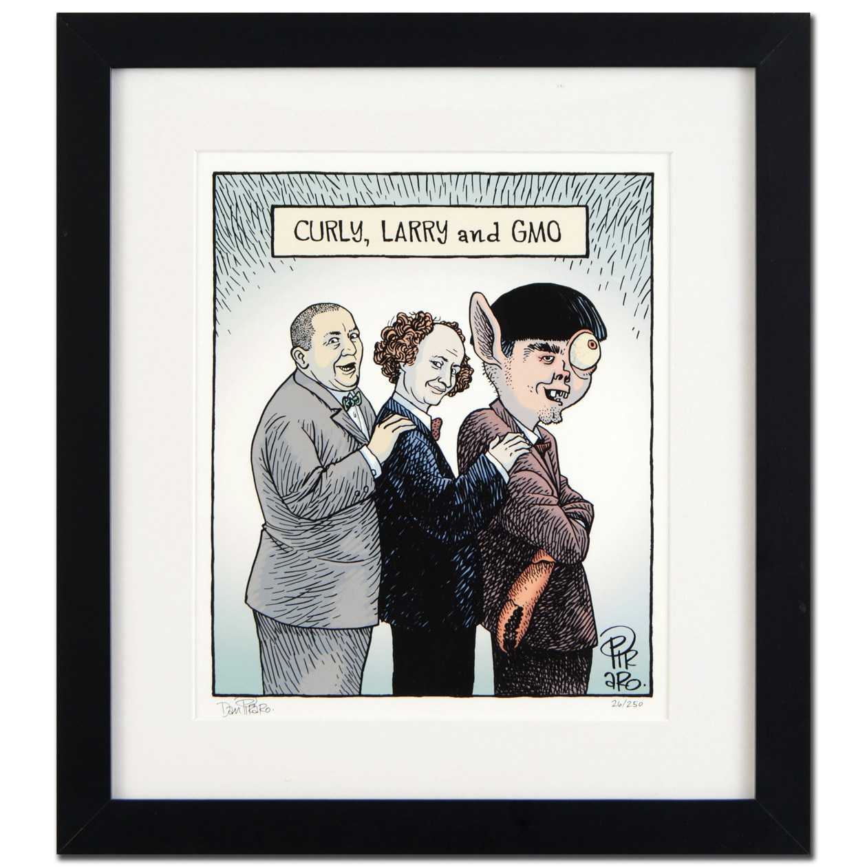 Dan Piraro Bizarro! "Three Stooges GMO" Limited Edition Giclee on Paper