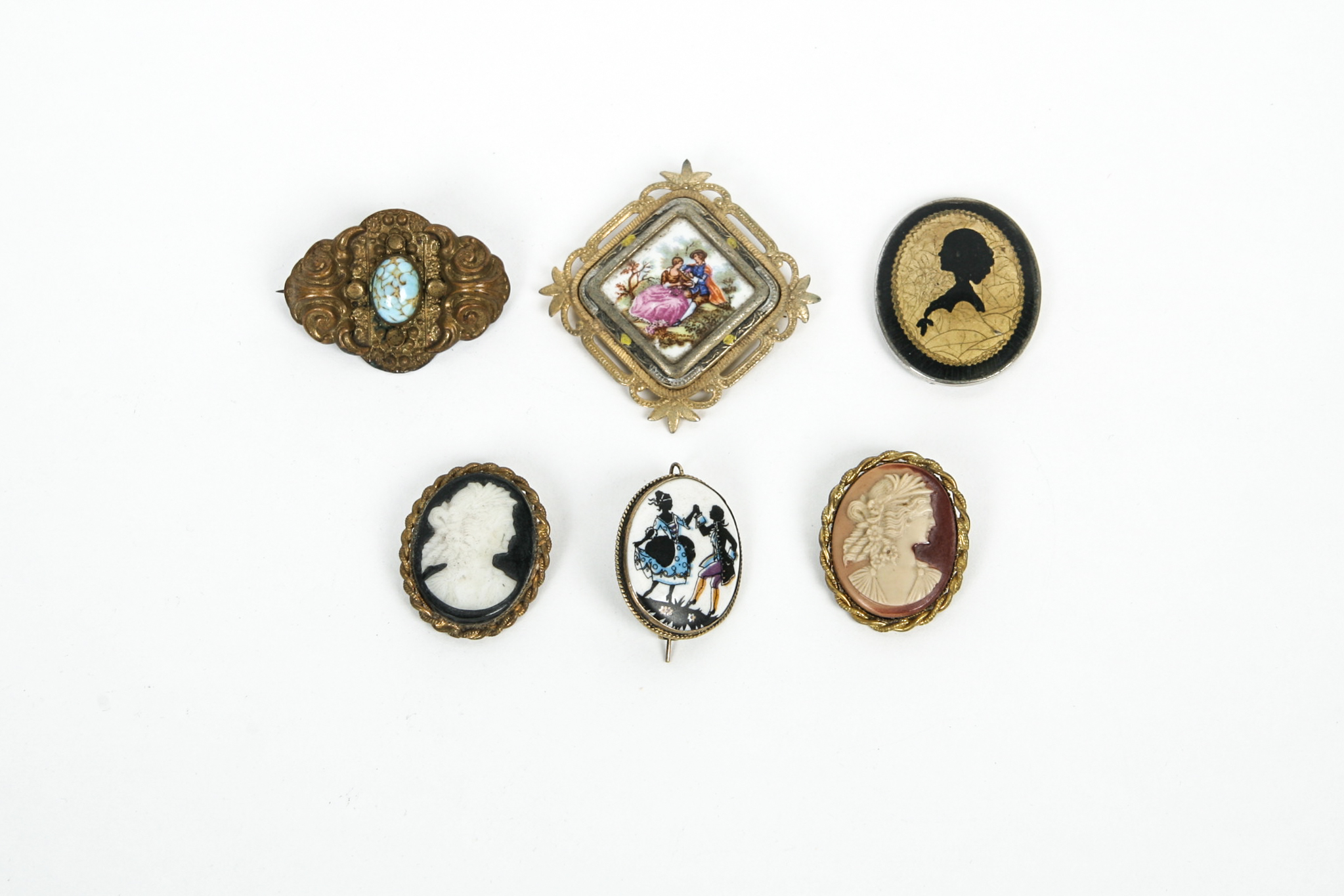 Grouping of Vintage Costume Brooches