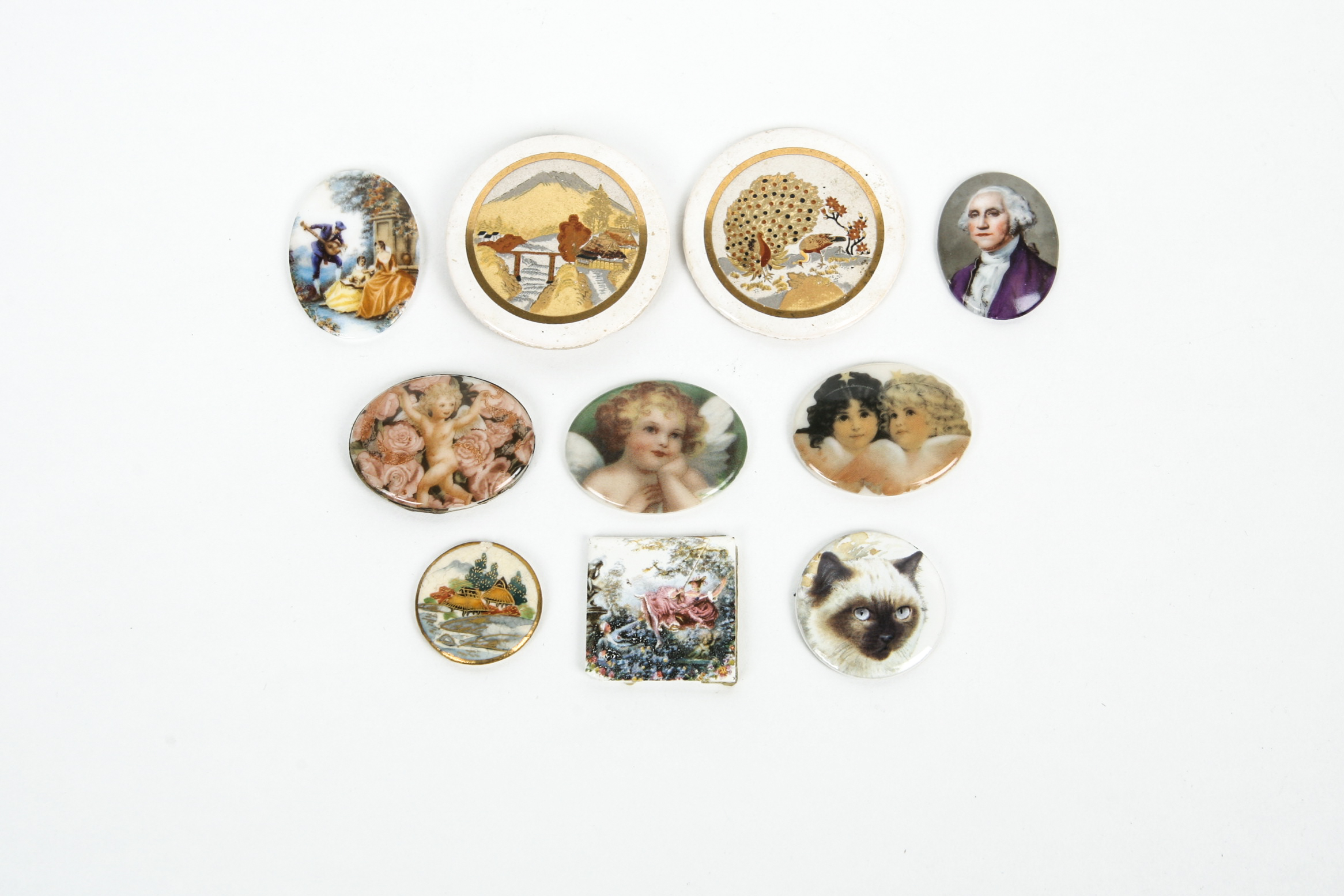 Grouping of Collectable Pieces including Antique Enamel on Copper and Satsuma