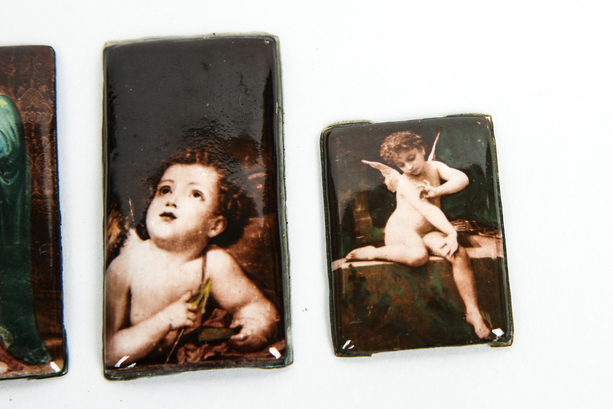 Grouping of Vintage Enamel on Copper Pieces