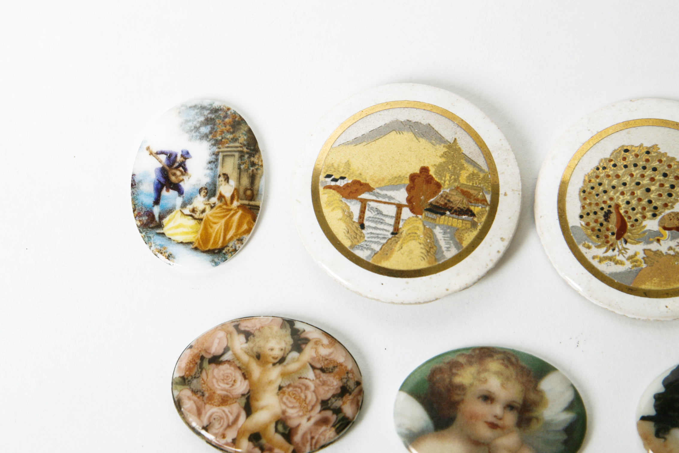 Grouping of Collectable Pieces including Antique Enamel on Copper and Satsuma