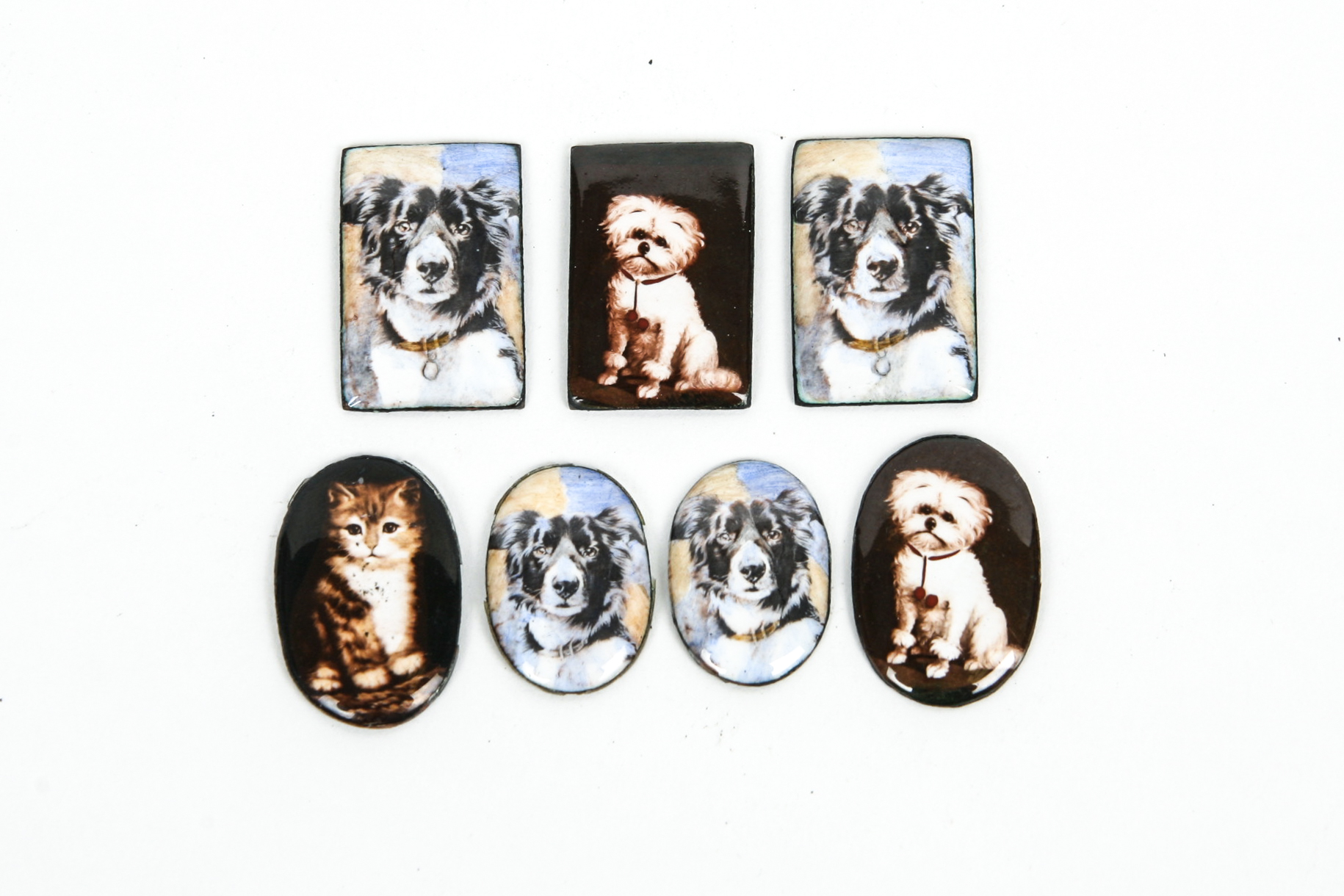 Grouping of Vintage Enamel on Copper Pieces