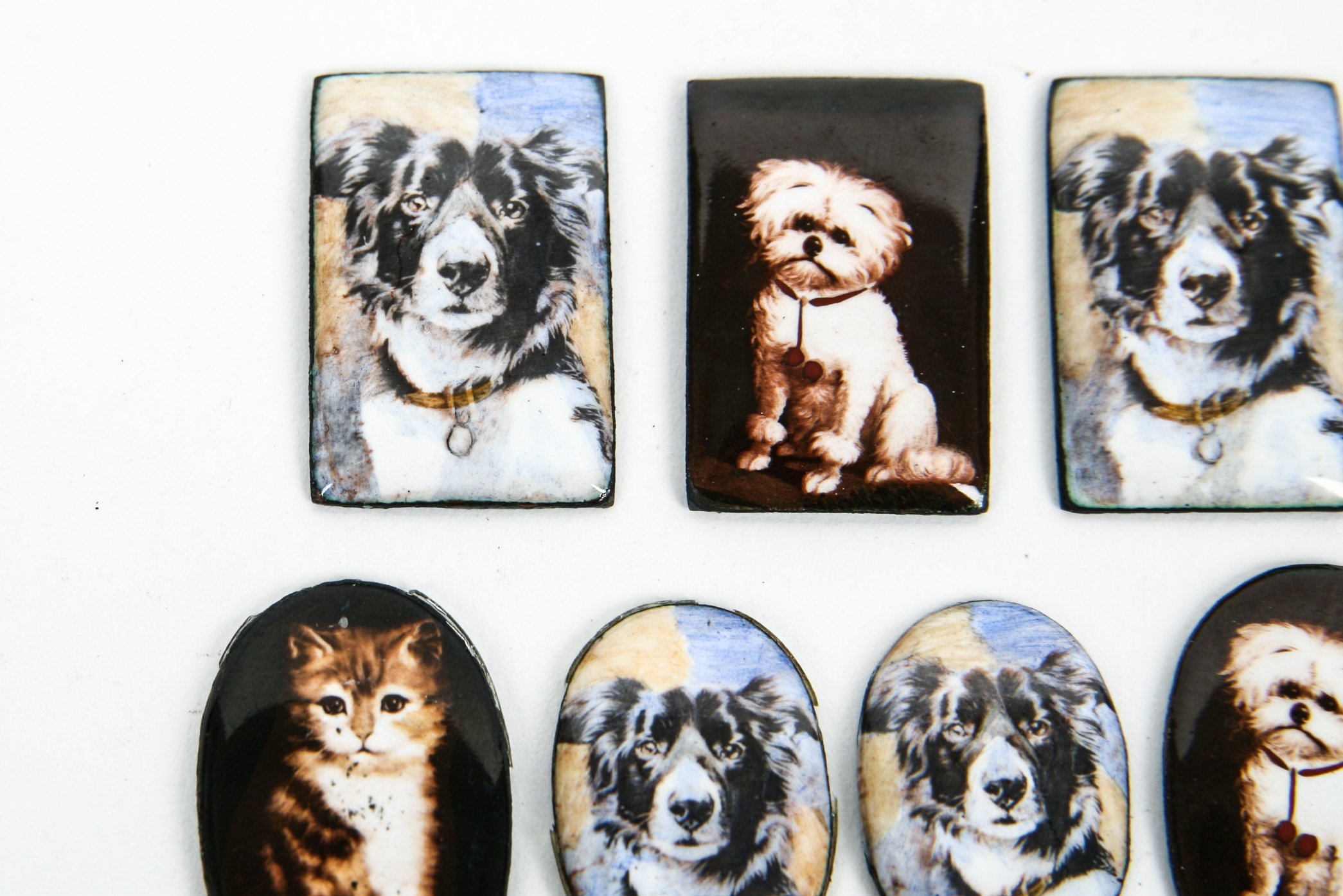 Grouping of Vintage Enamel on Copper Pieces