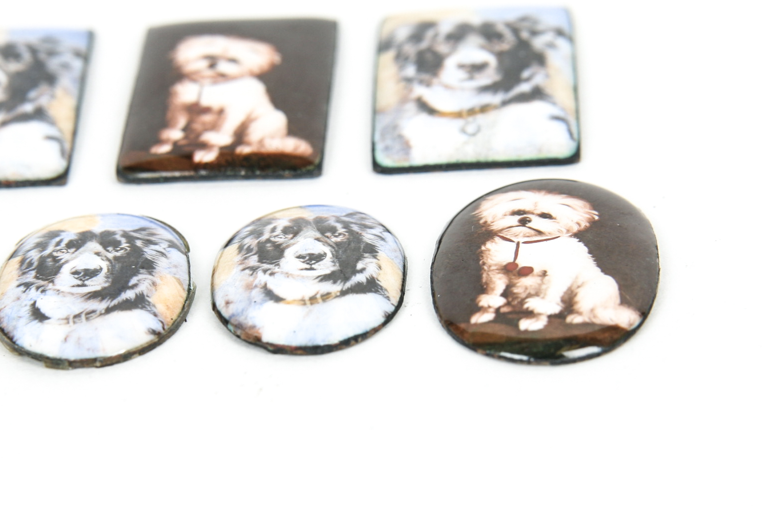 Grouping of Vintage Enamel on Copper Pieces