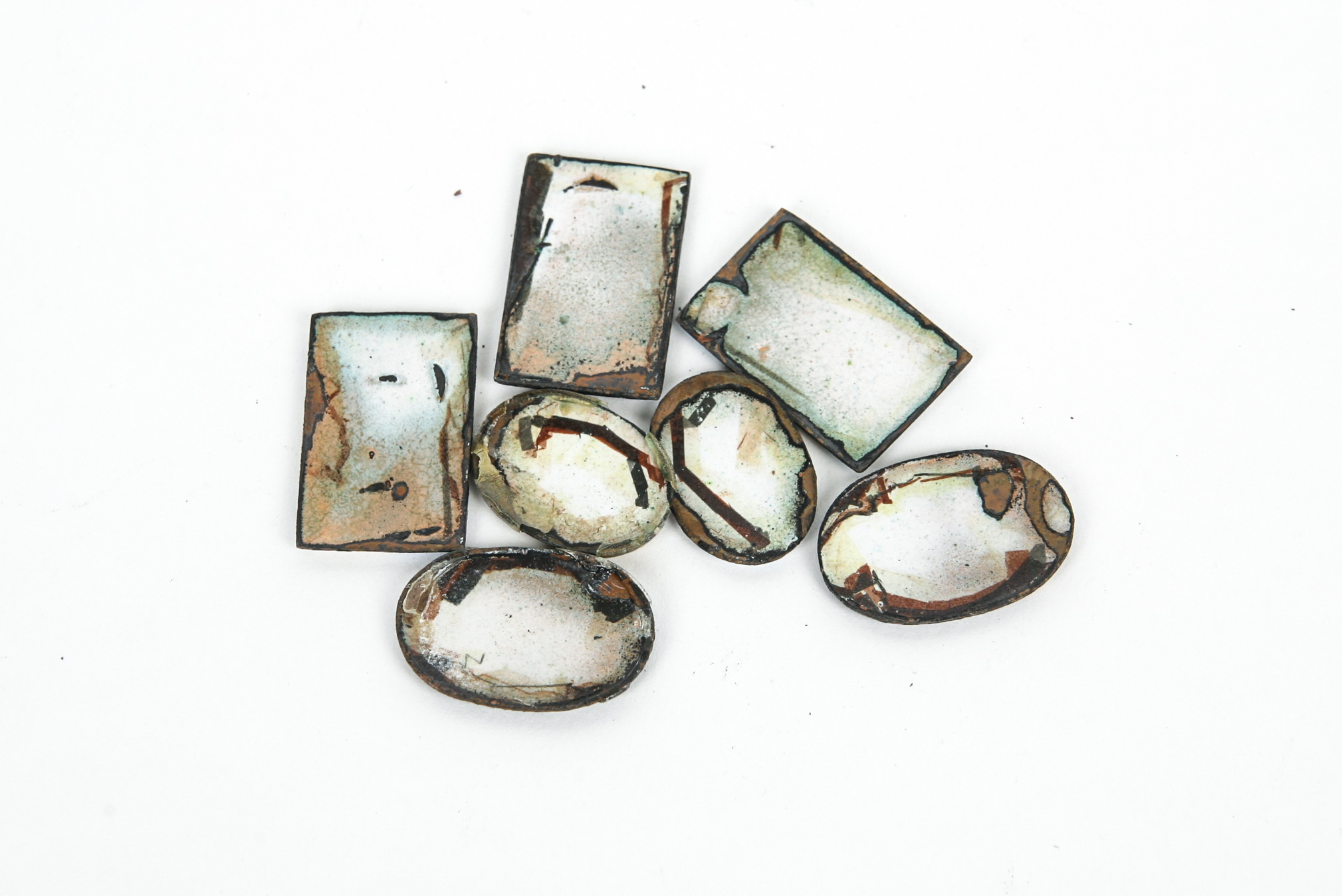 Grouping of Vintage Enamel on Copper Pieces