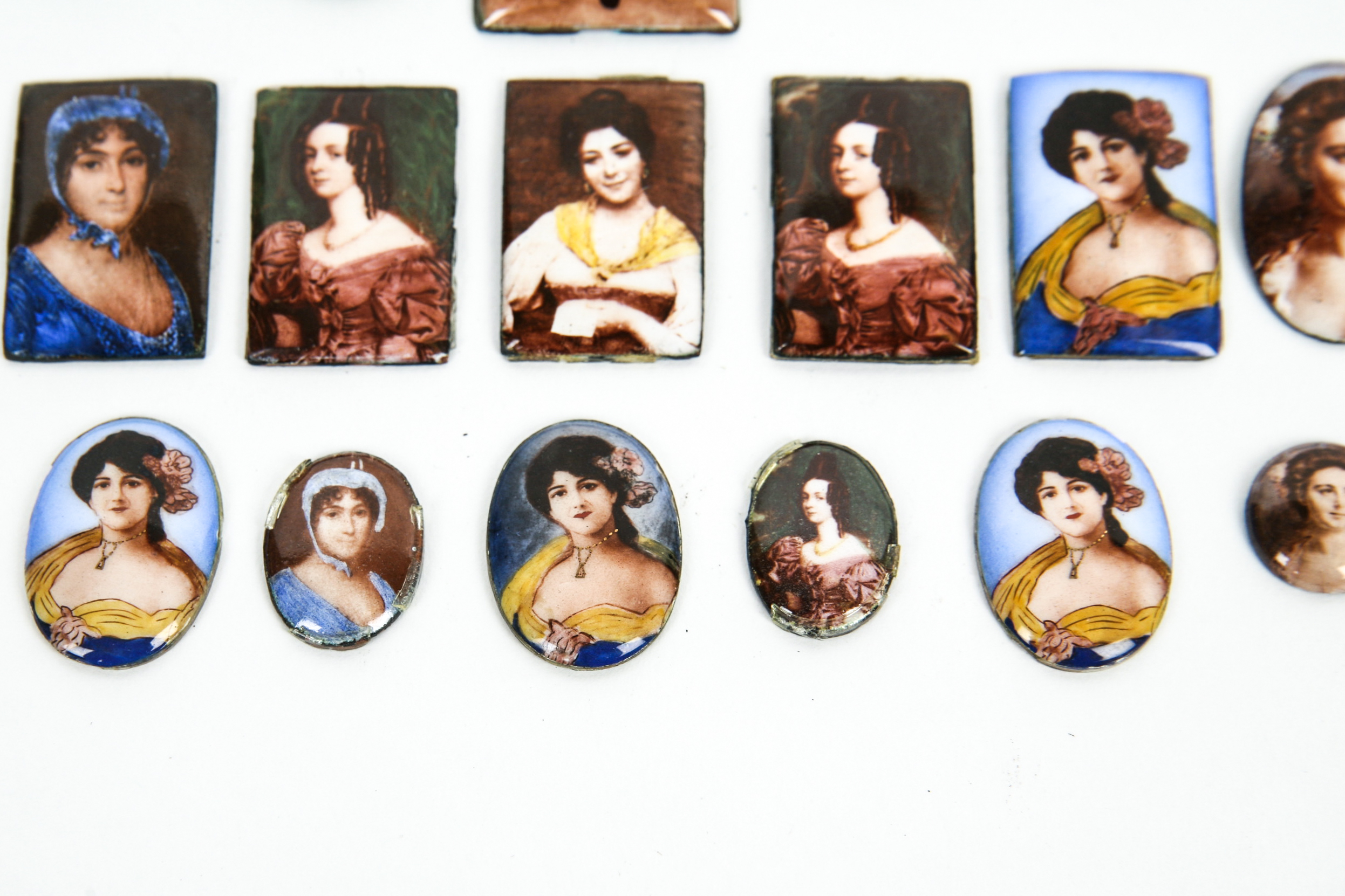 Large Grouping of Vintage Enamel on Copper Pieces