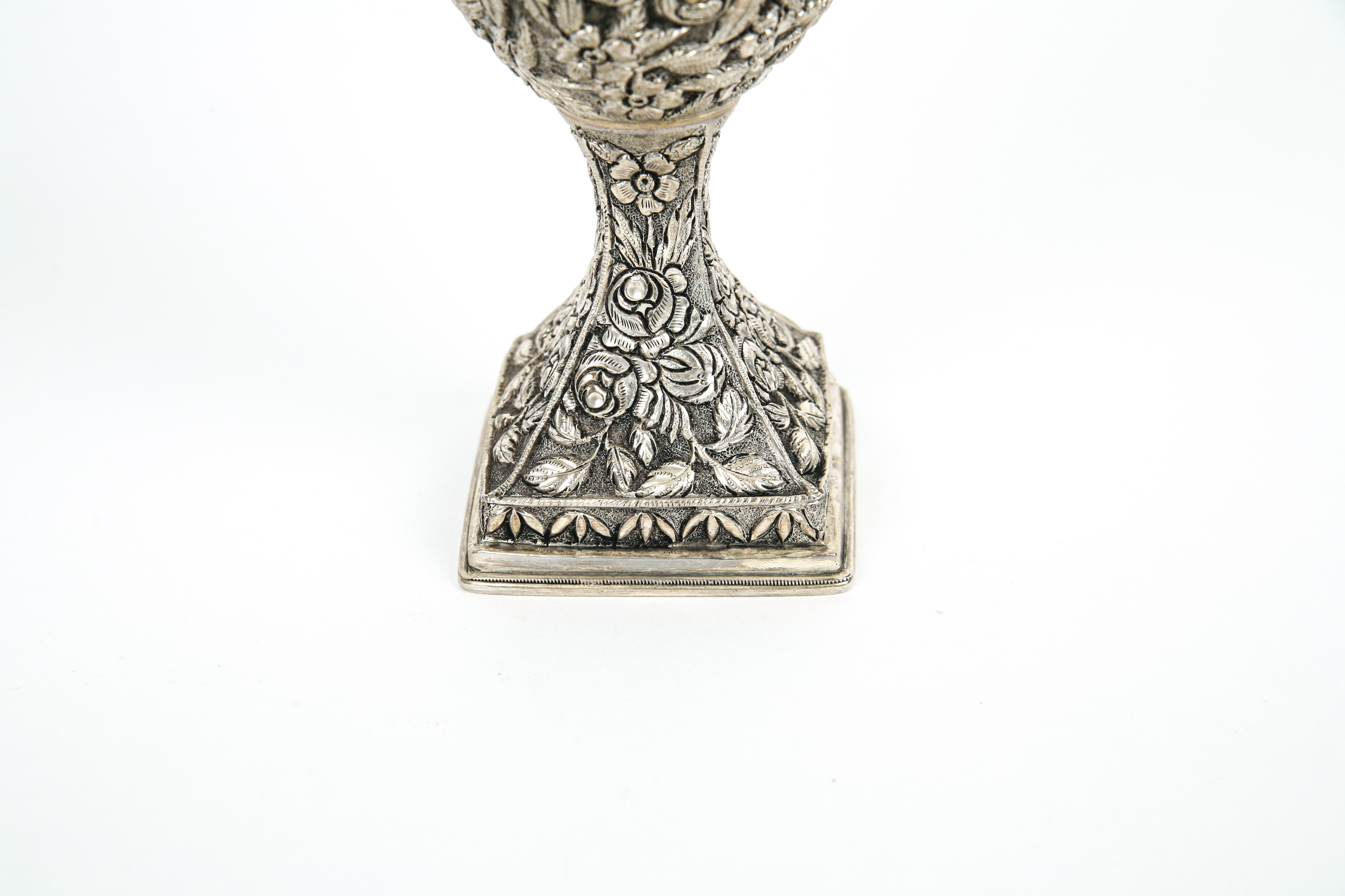 Sterling Silver Baltimore Rose Pattern Chalice