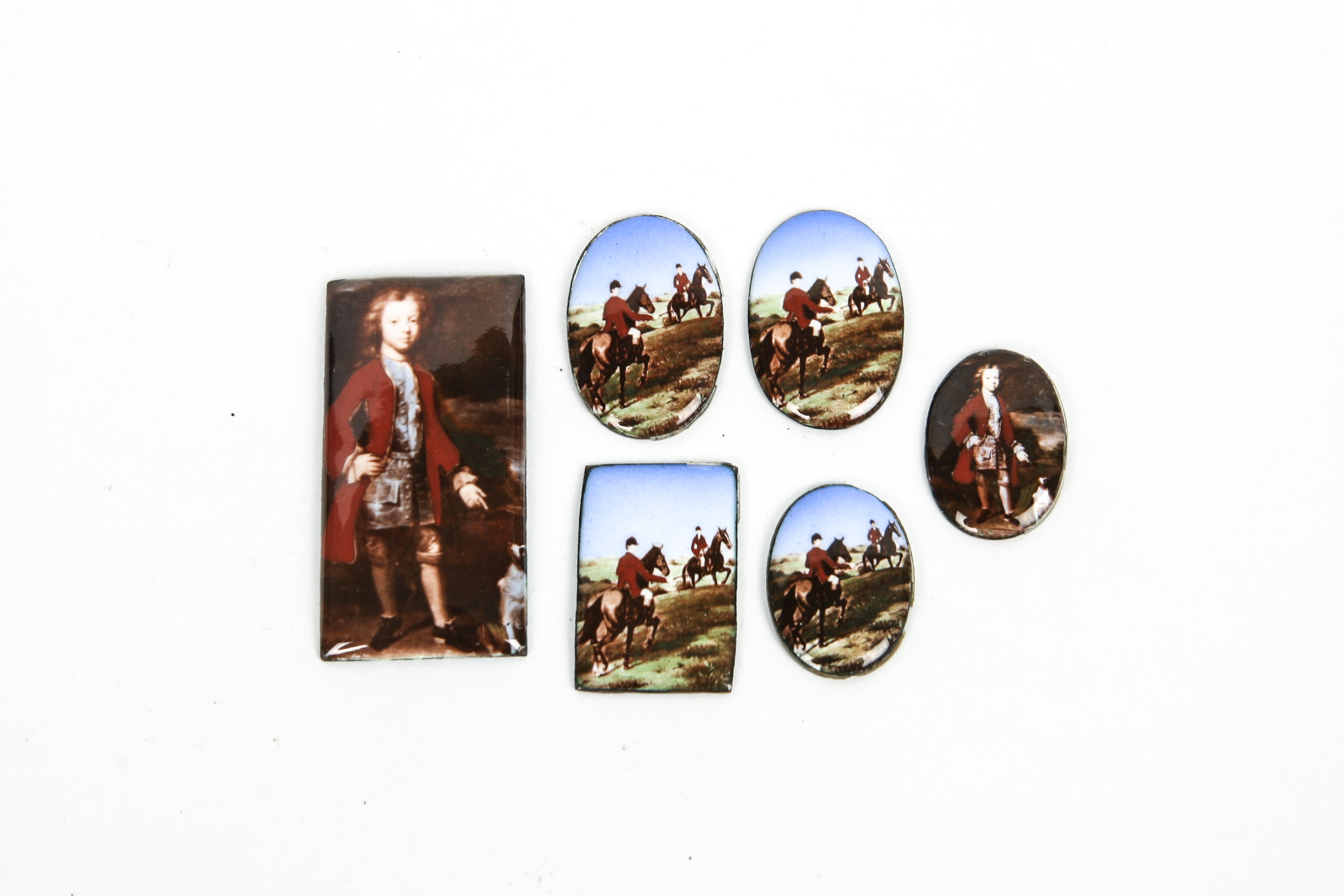 Grouping of Vintage Enamel on Copper Pieces