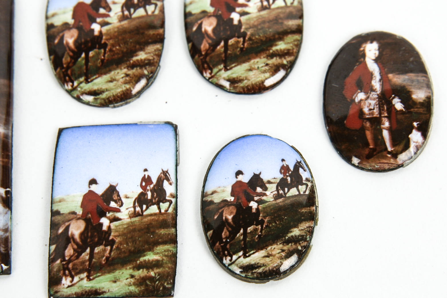 Grouping of Vintage Enamel on Copper Pieces