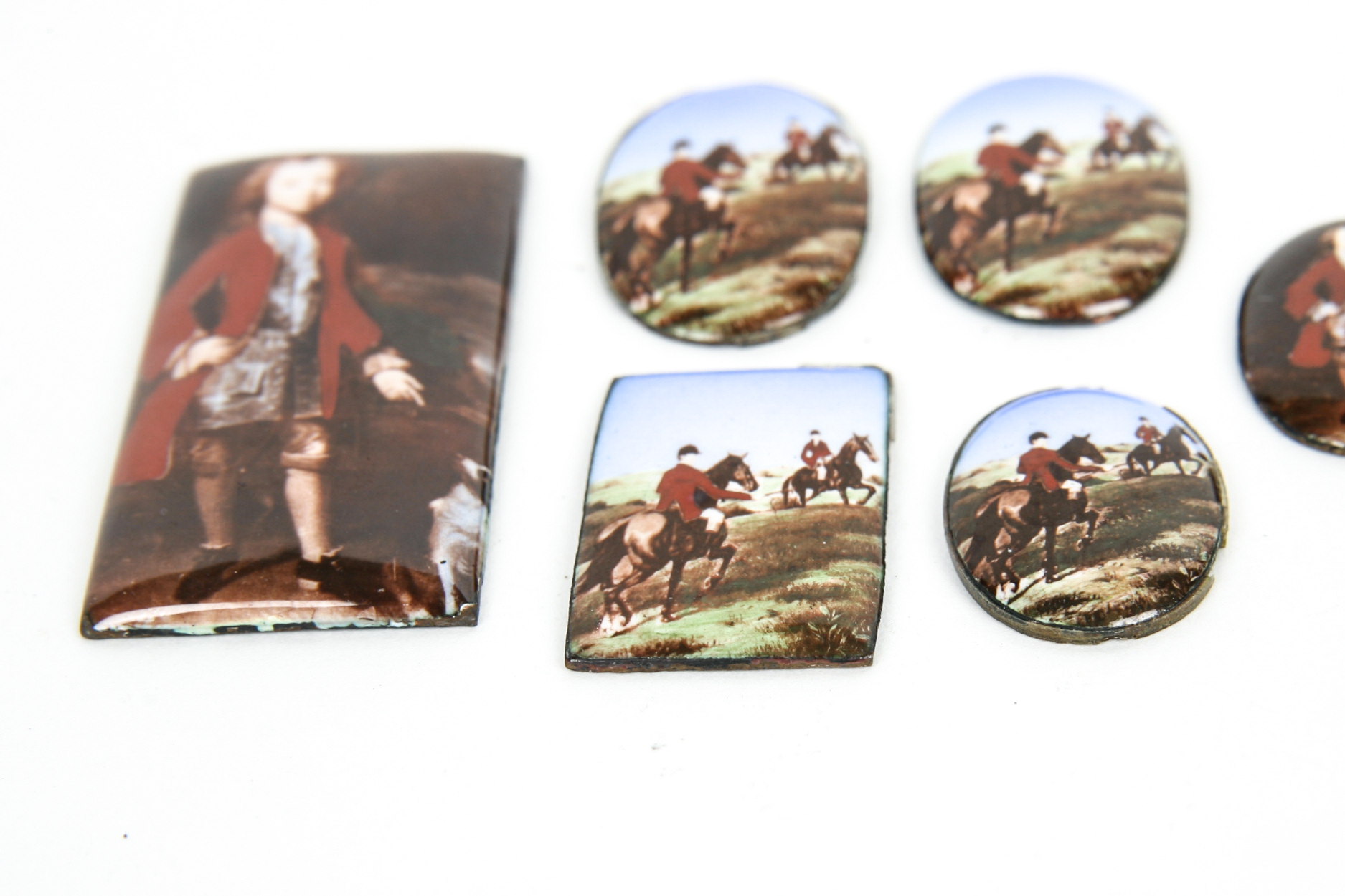 Grouping of Vintage Enamel on Copper Pieces