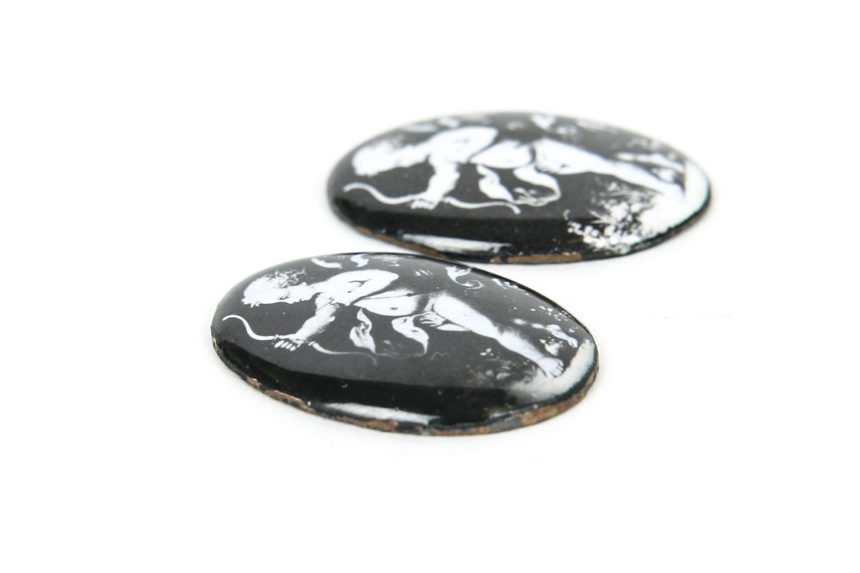 Grouping of Vintage Enamel on Copper Pieces