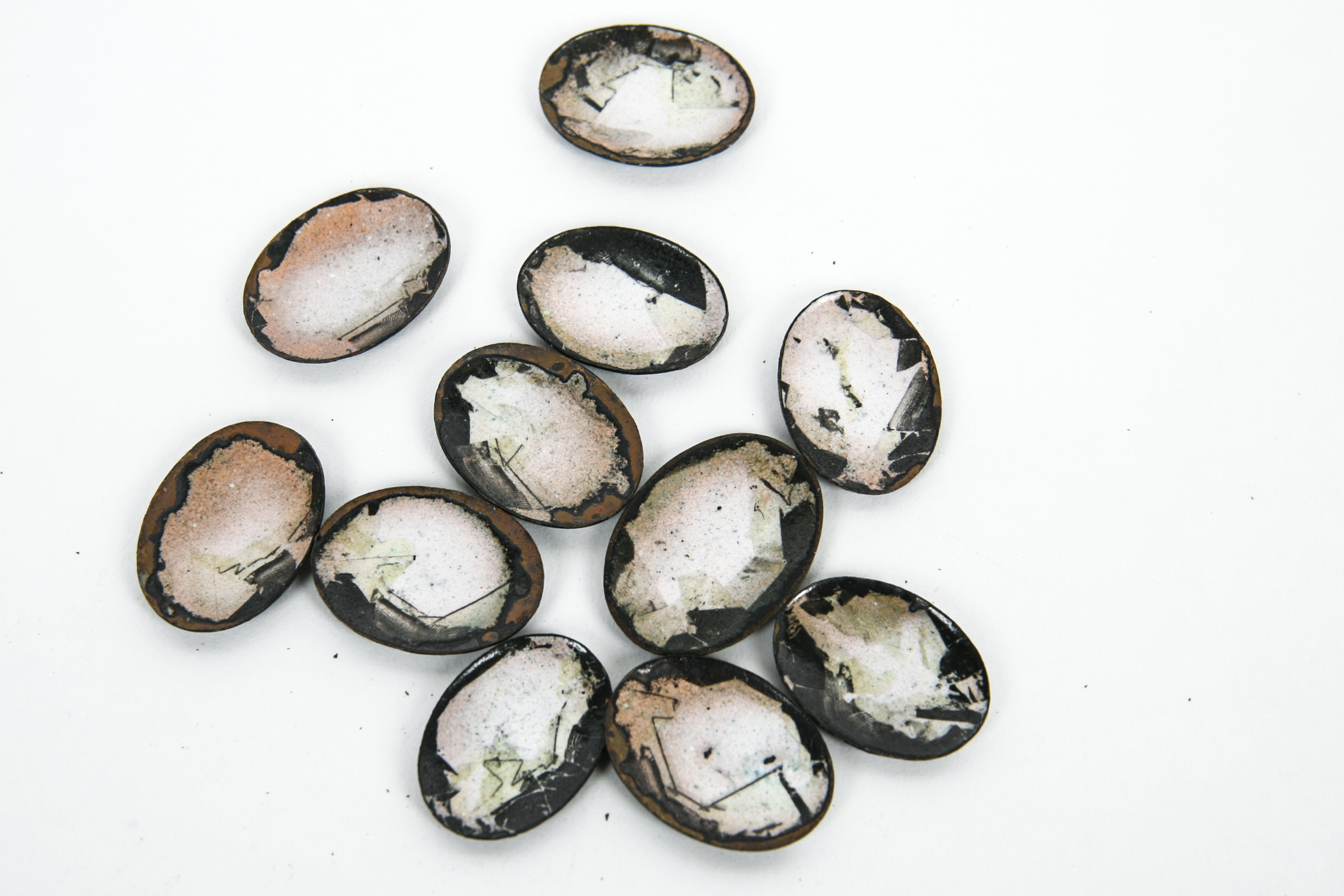 Grouping of Vintage Enamel on Copper Pieces