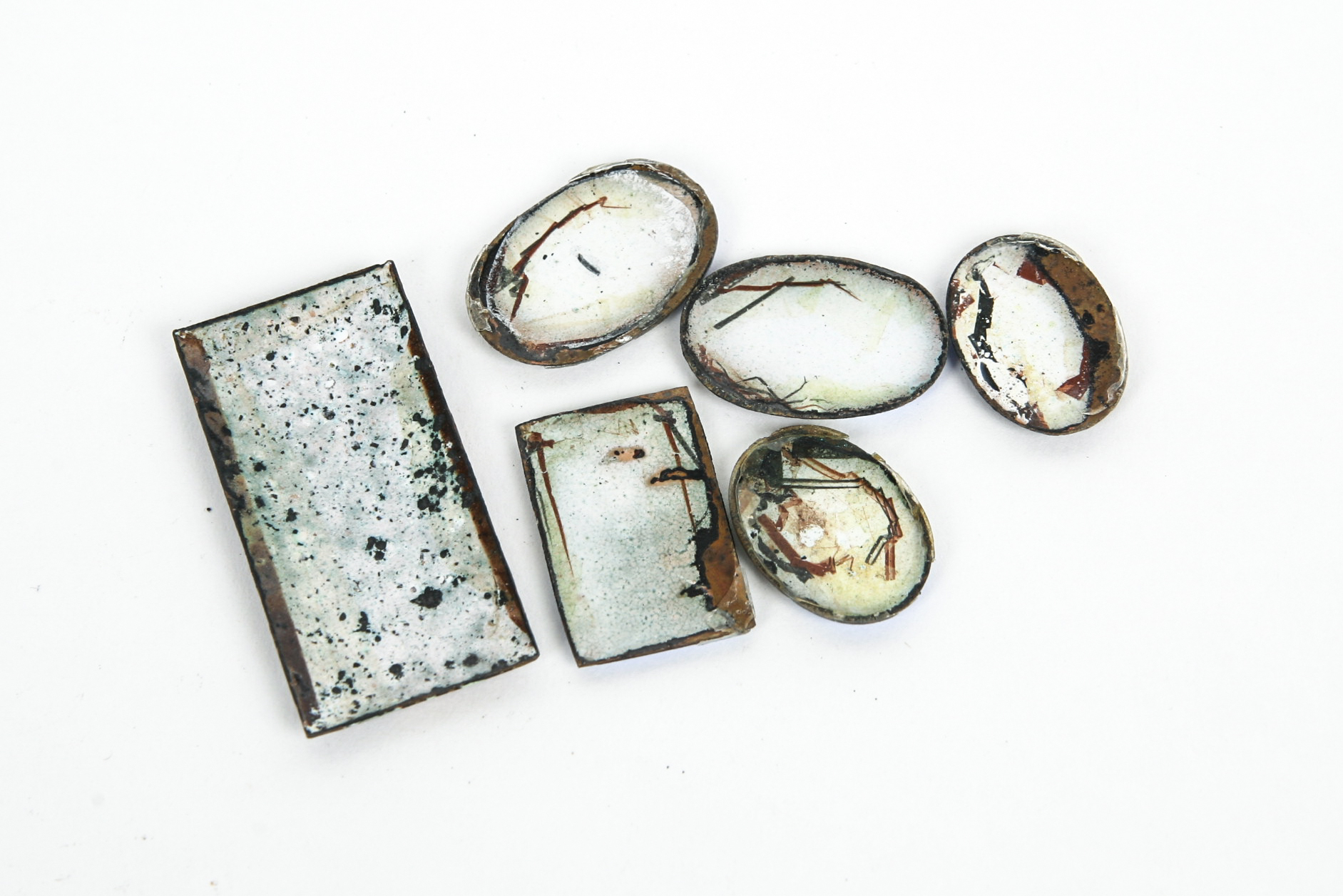 Grouping of Vintage Enamel on Copper Pieces