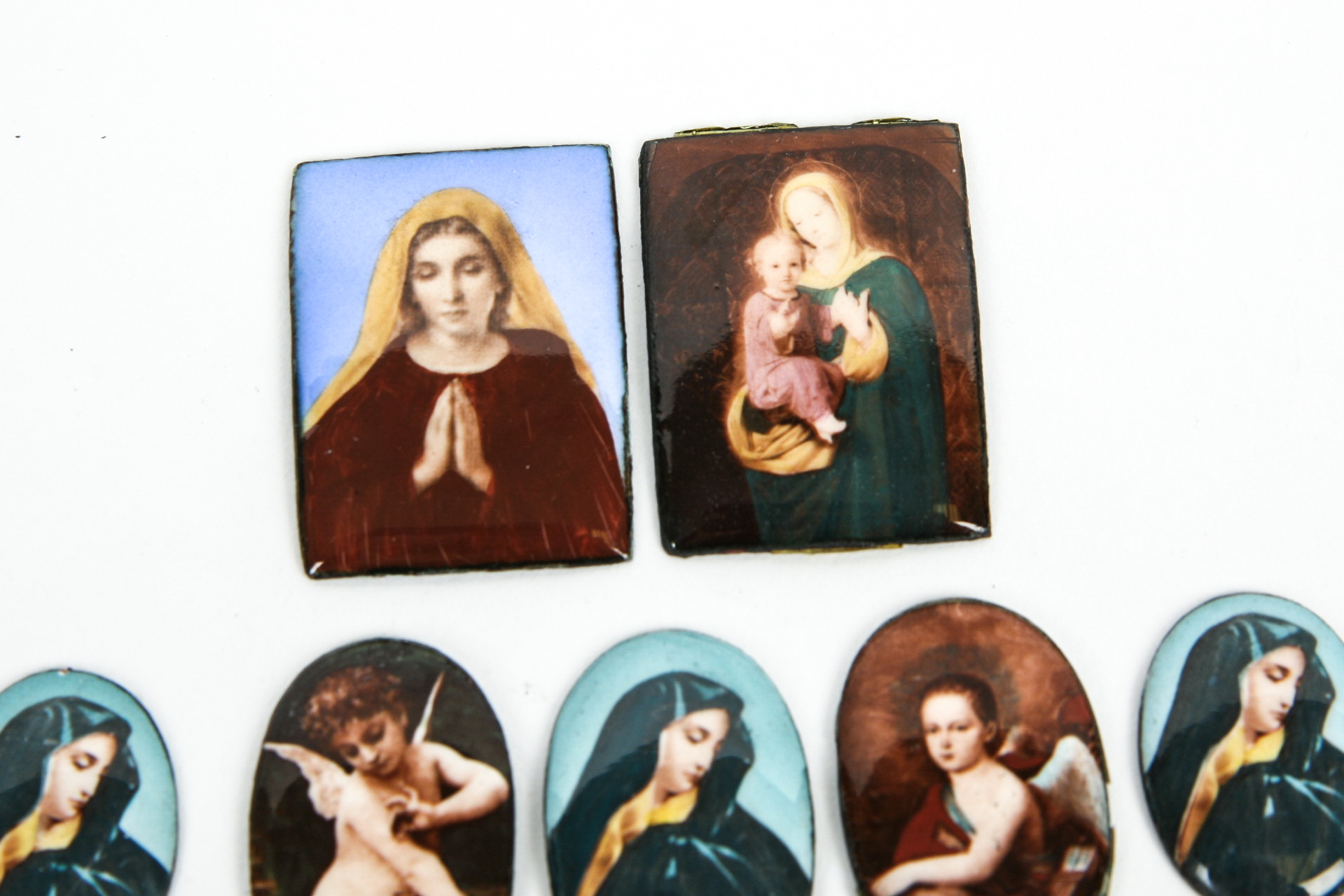 Grouping of Vintage Enamel on Copper Pieces