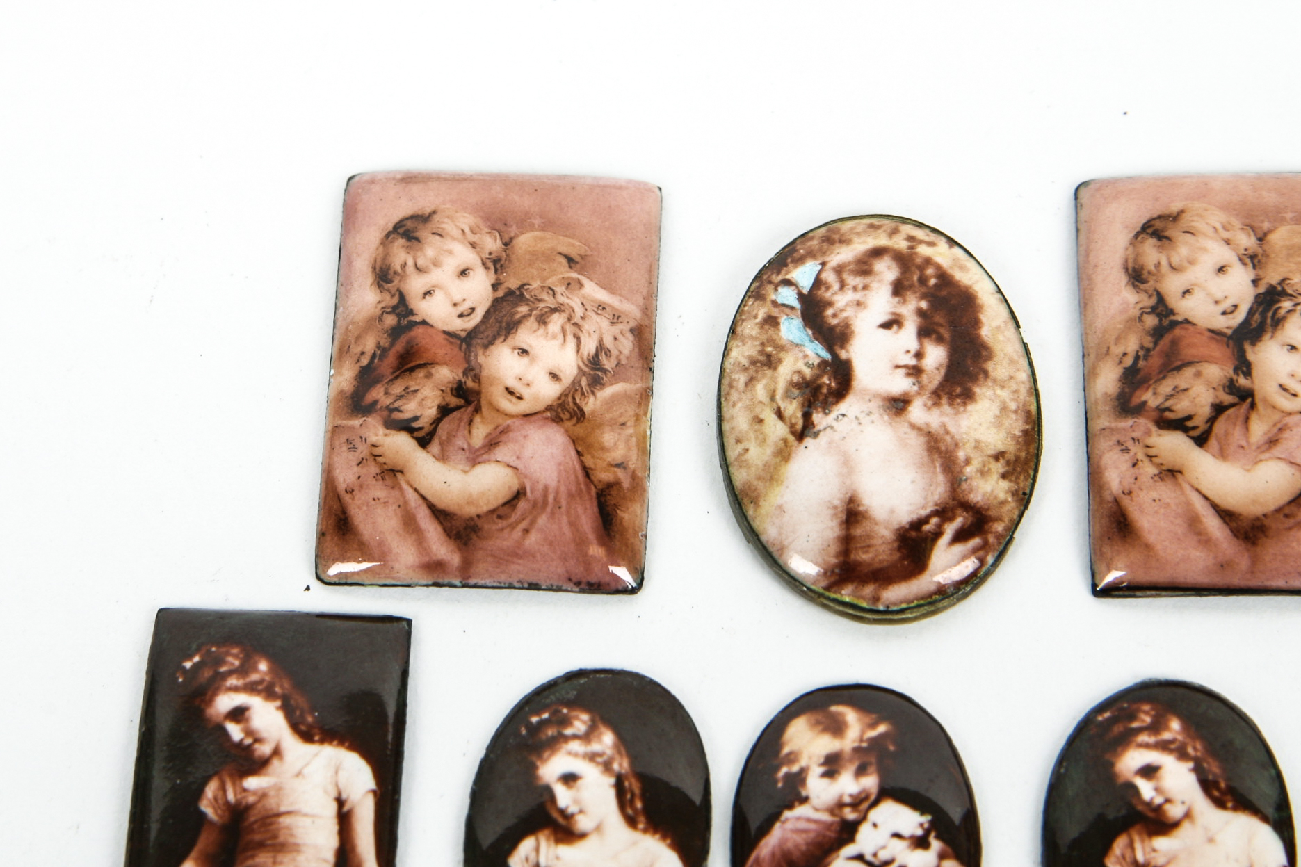 Grouping of Vintage Enamel on Copper Pieces