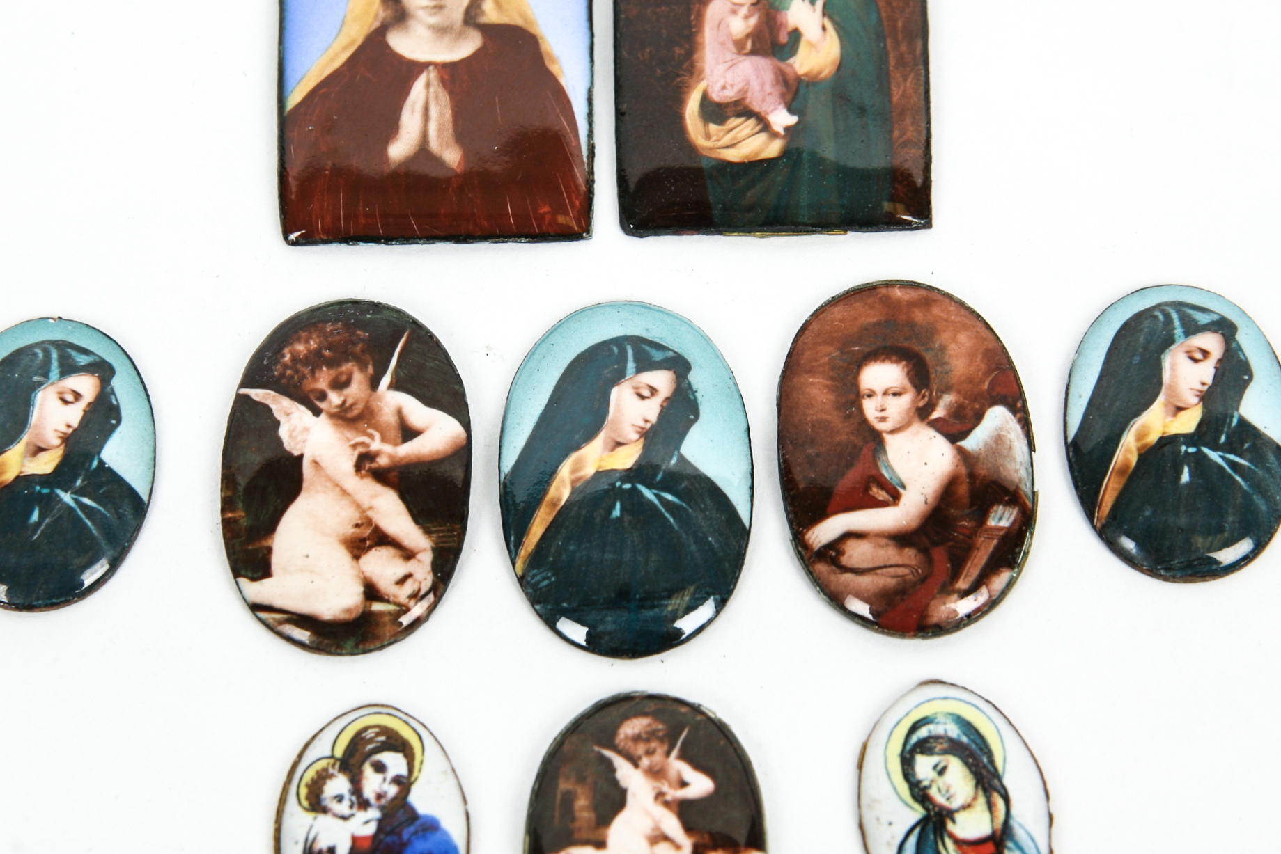 Grouping of Vintage Enamel on Copper Pieces
