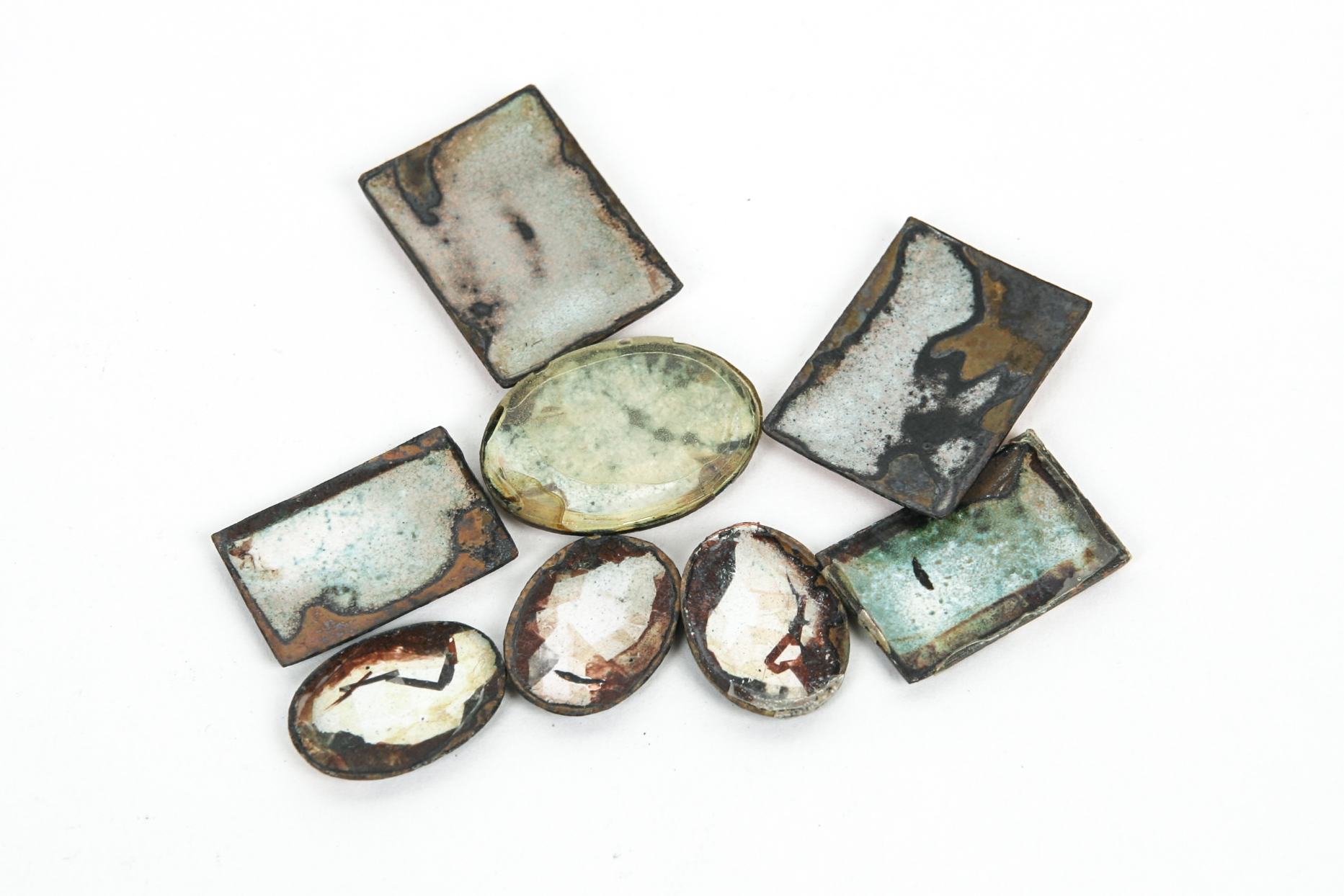 Grouping of Vintage Enamel on Copper Pieces