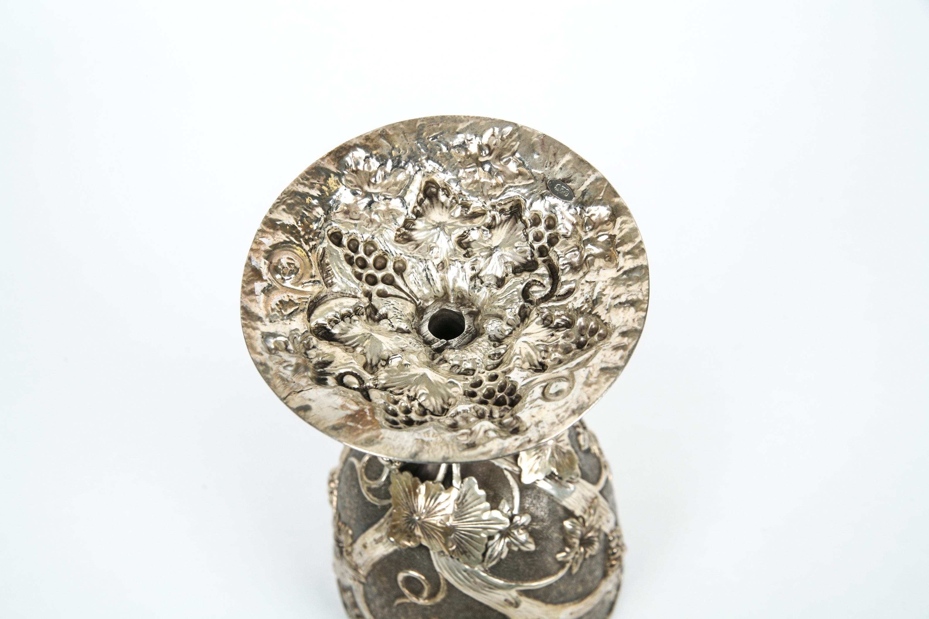 Large Sterling Silver Grapevine Goblet Like Chalice