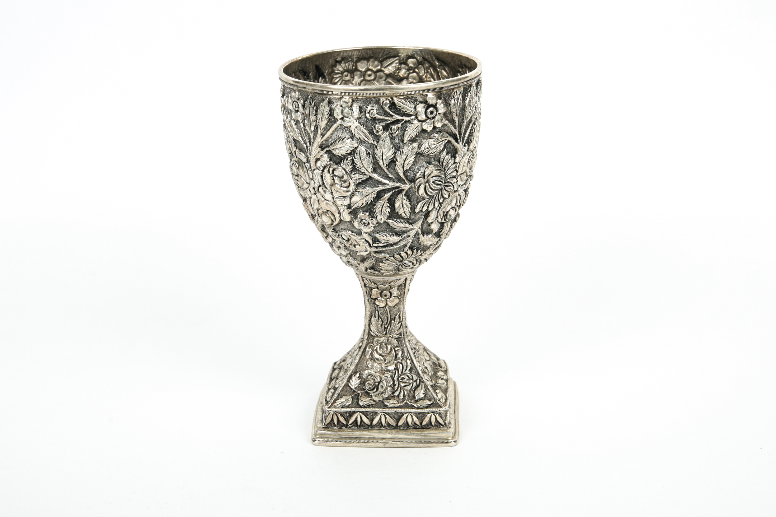 Sterling Silver Baltimore Rose Pattern Chalice