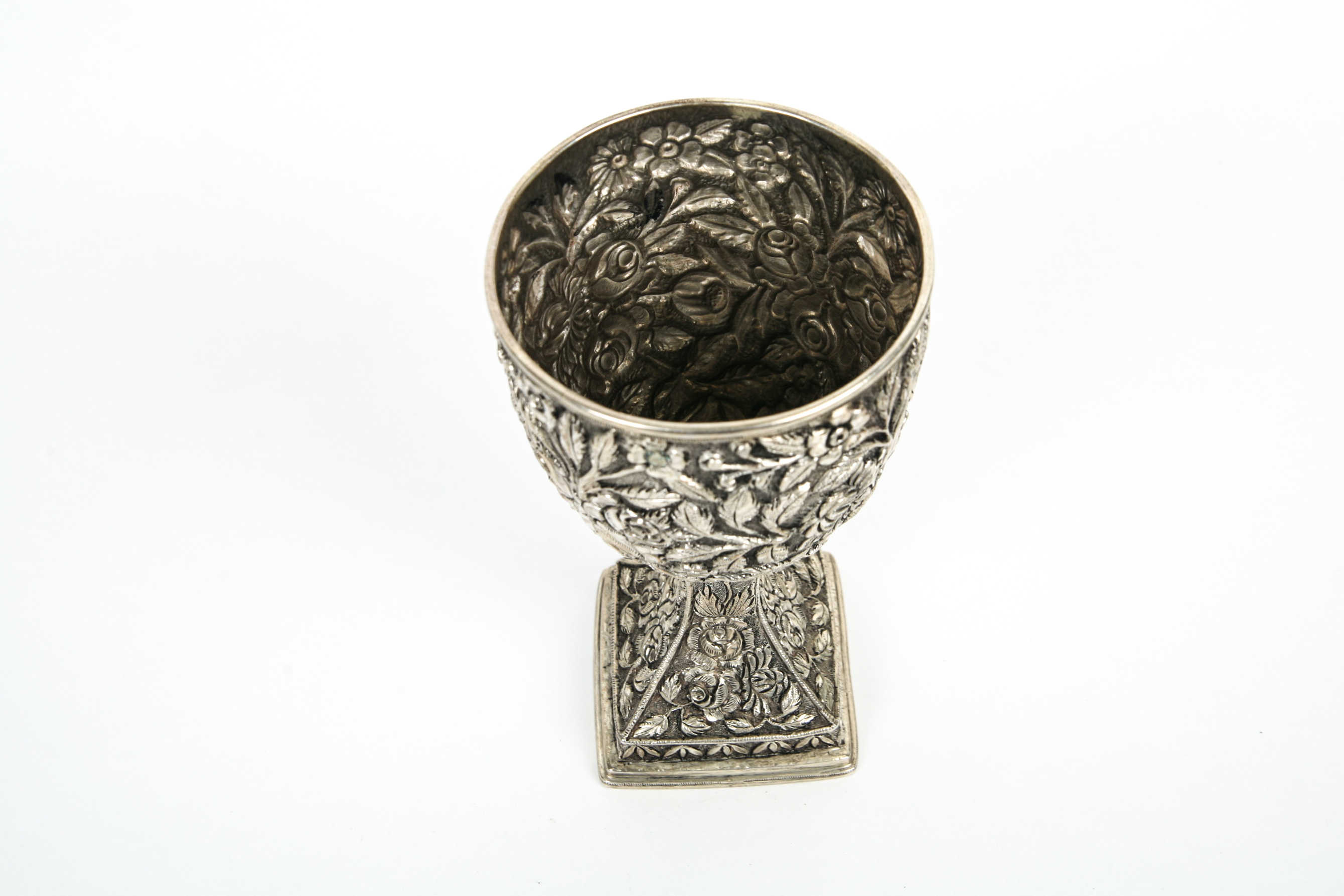 Sterling Silver Baltimore Rose Pattern Chalice