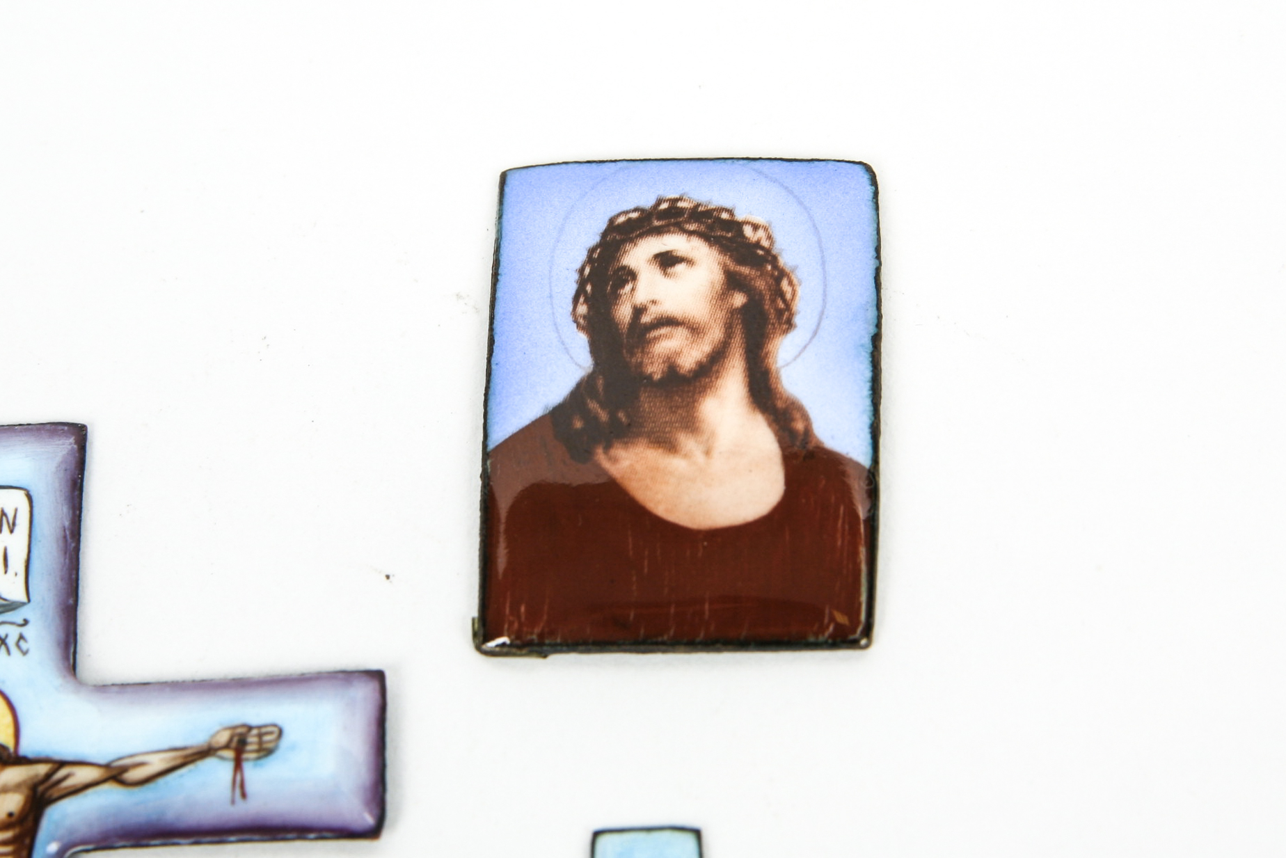 Grouping of Vintage Enamel on Copper Pieces