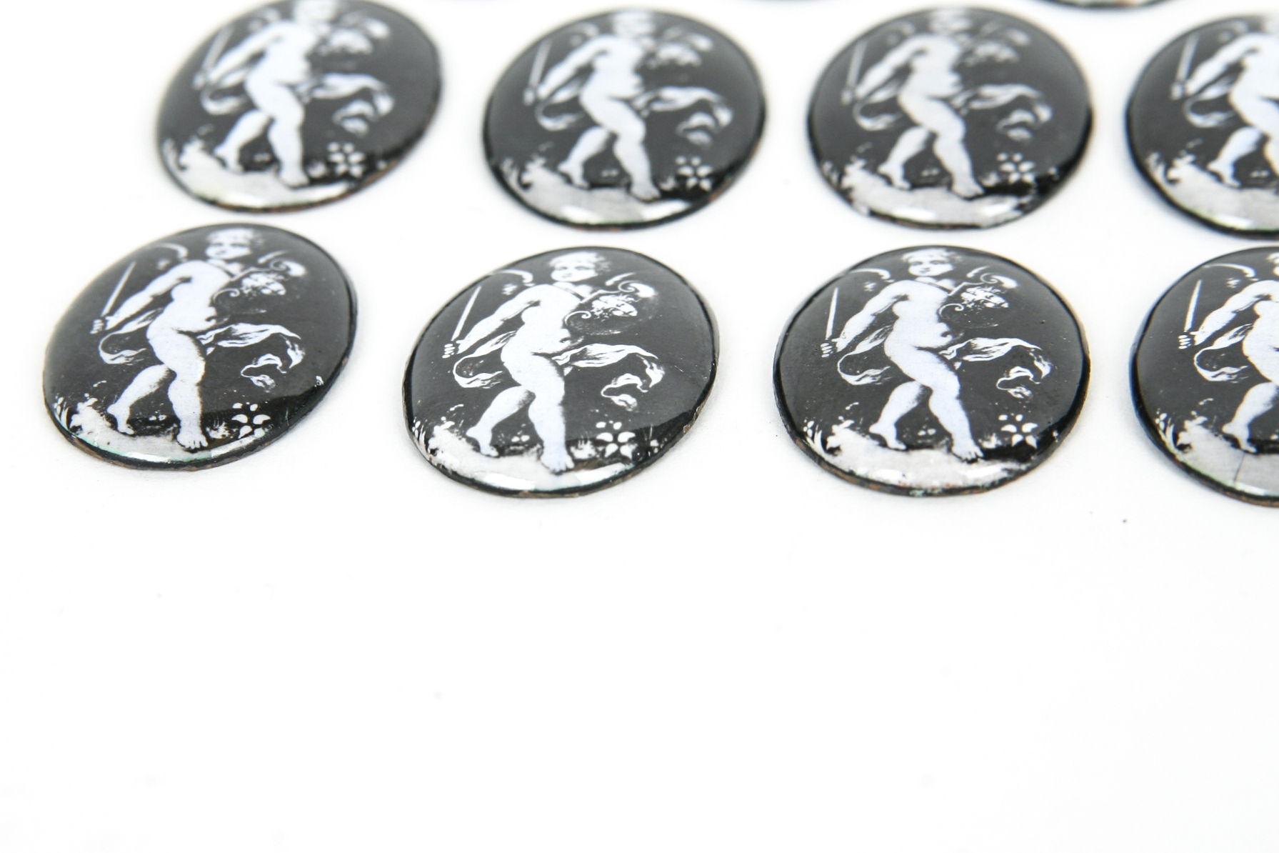 Grouping of Vintage Enamel on Copper Pieces