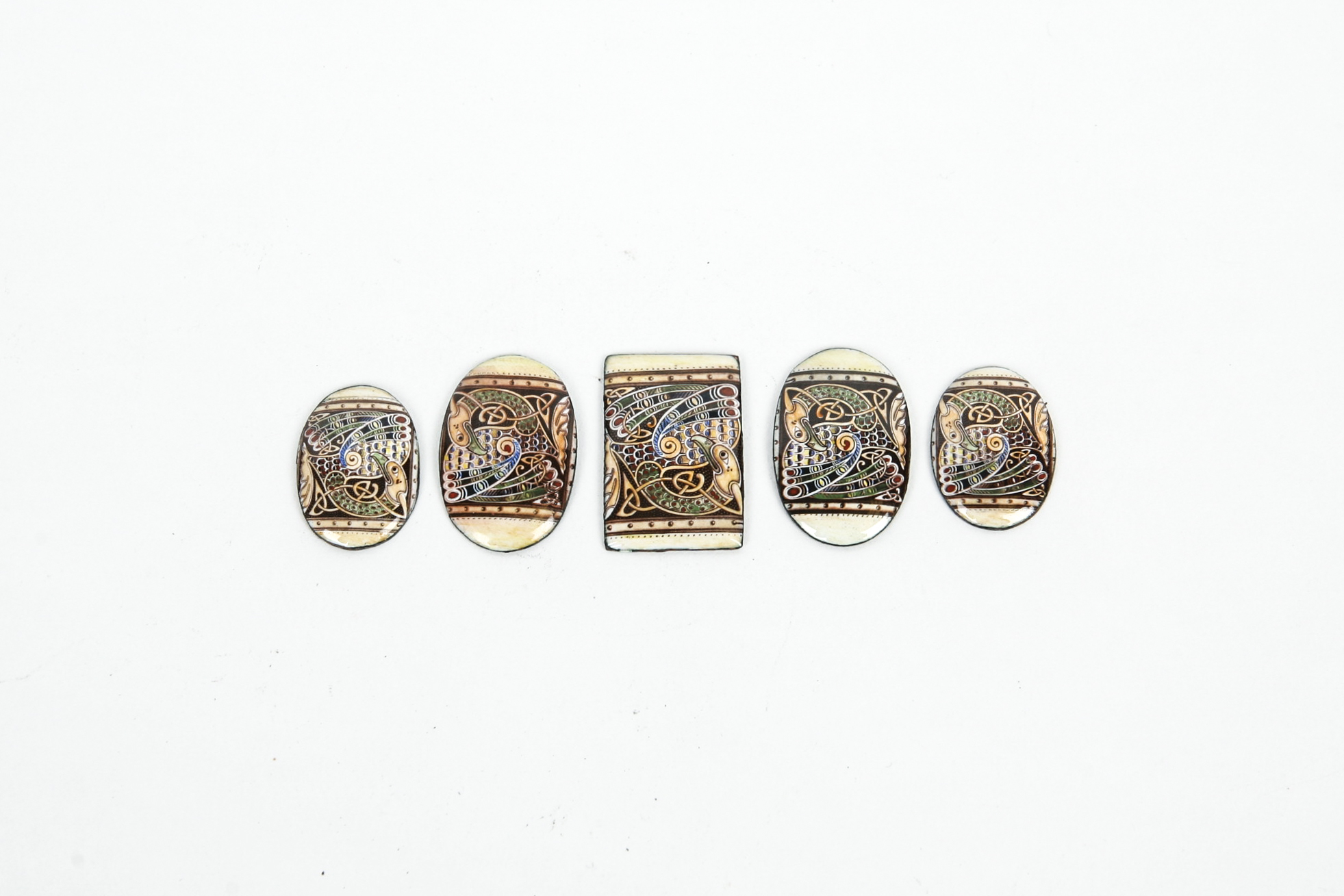 Grouping of Vintage Enamel on Copper Pieces