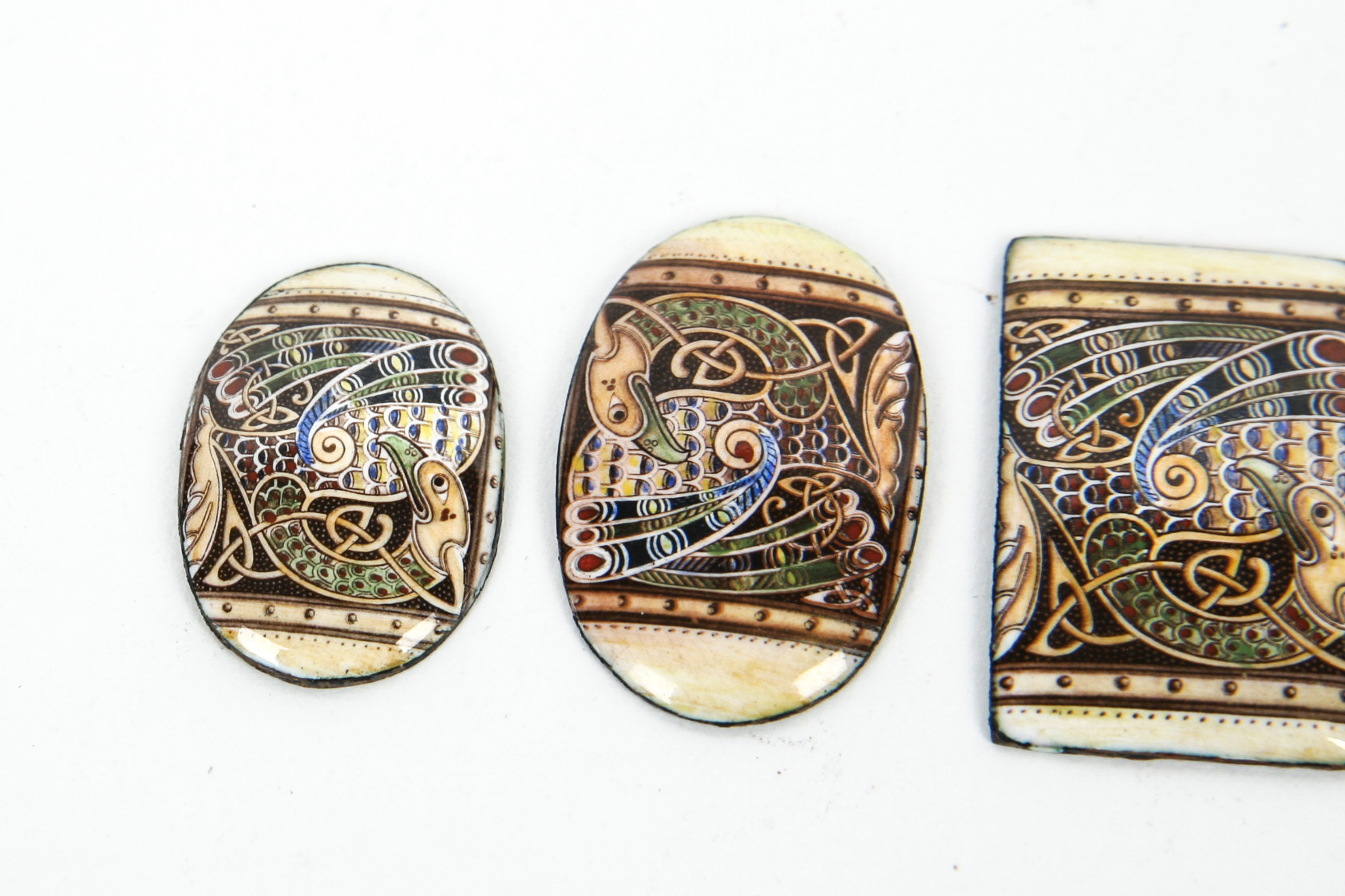 Grouping of Vintage Enamel on Copper Pieces