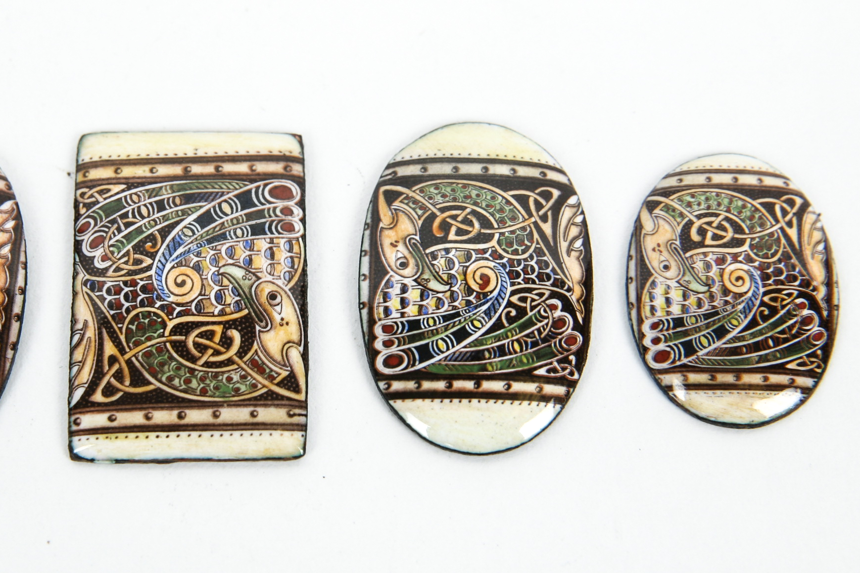 Grouping of Vintage Enamel on Copper Pieces