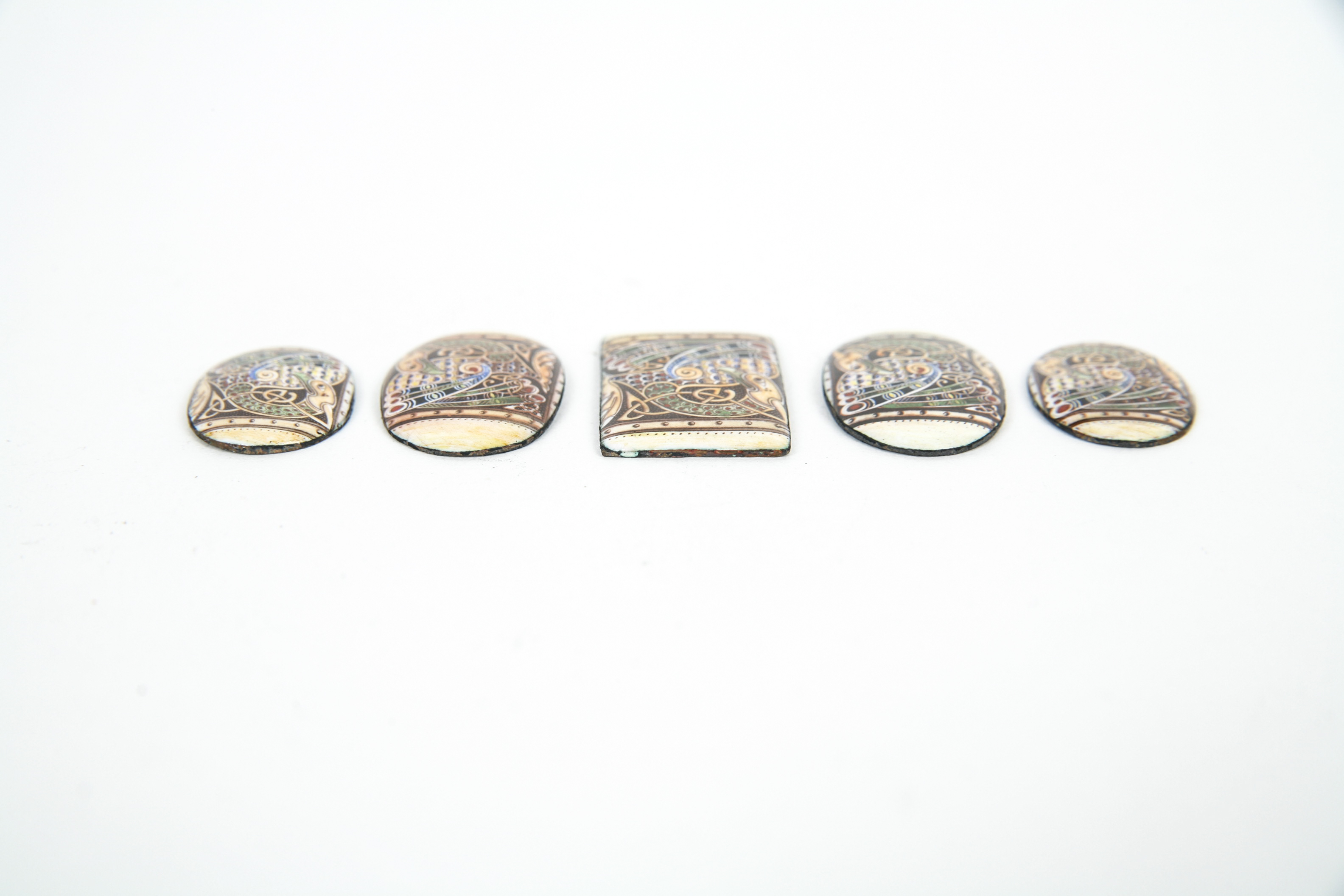 Grouping of Vintage Enamel on Copper Pieces