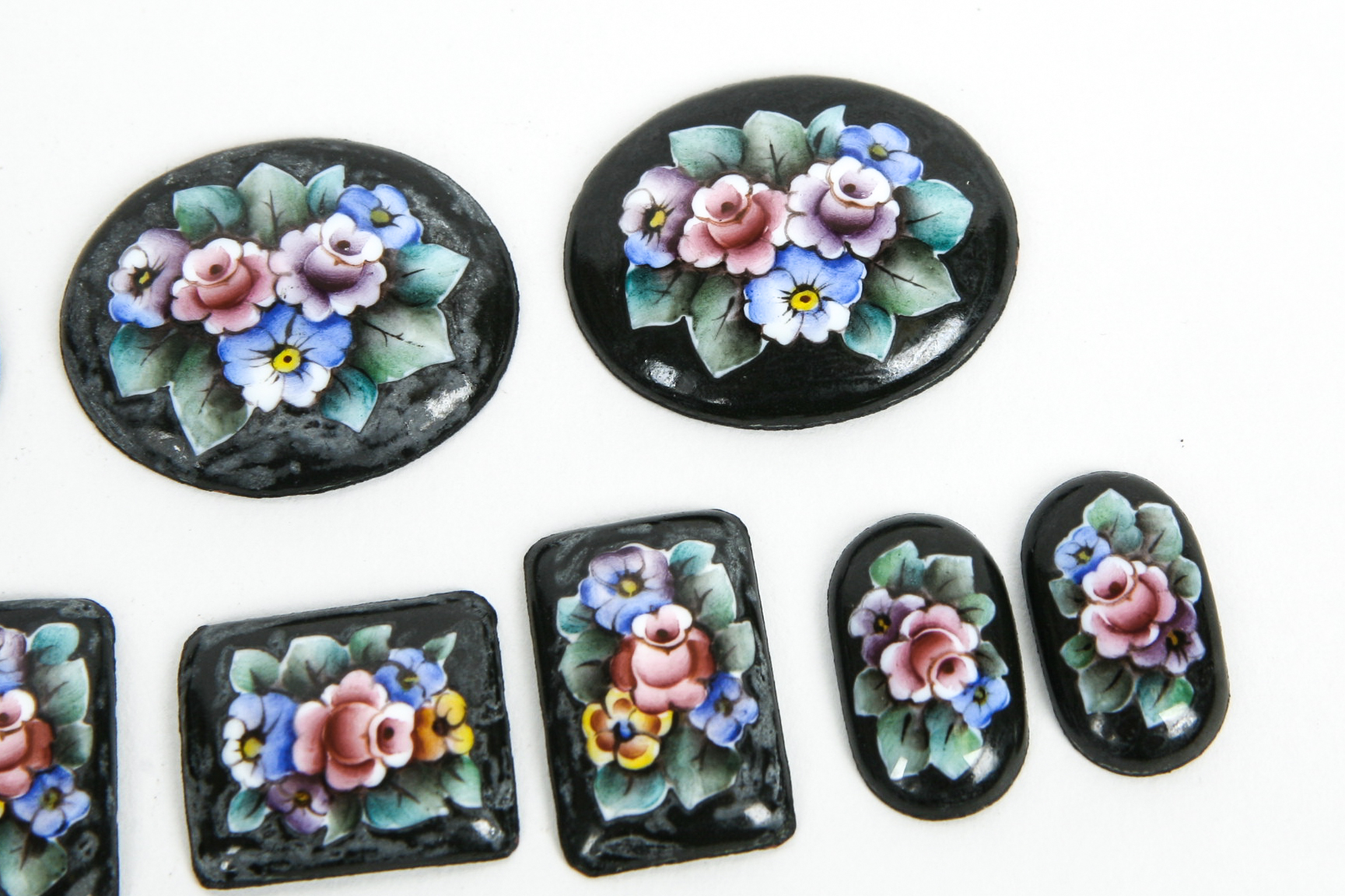 Grouping of Vintage Russian Enamel on Copper Pieces